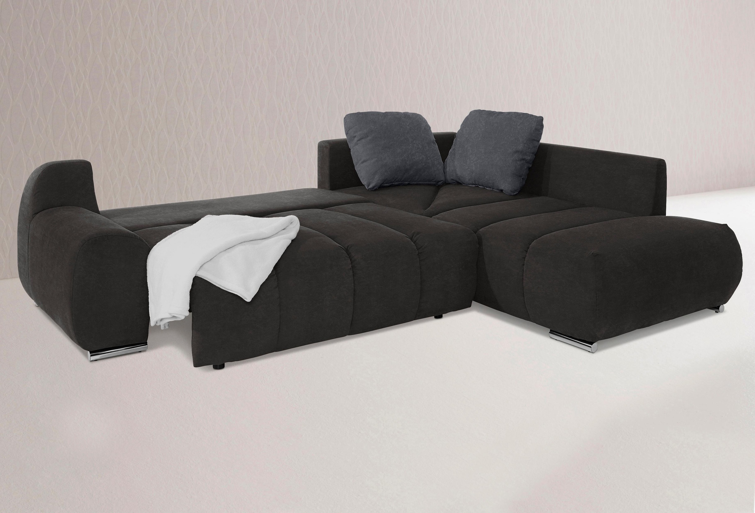 INOSIGN Ecksofa »Bono L-Form«, mit Ottomane, wahlweise mit Bettfunktion