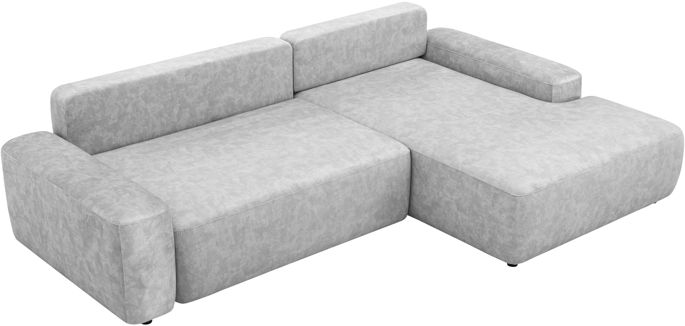 INOSIGN Ecksofa »TORGE (264cm), Schlafsofa in Cord, Samtvelours o Struktur fein, L-Form«, Schlaffunktion, Bettkasten, Liegefläche: 125/210 cm