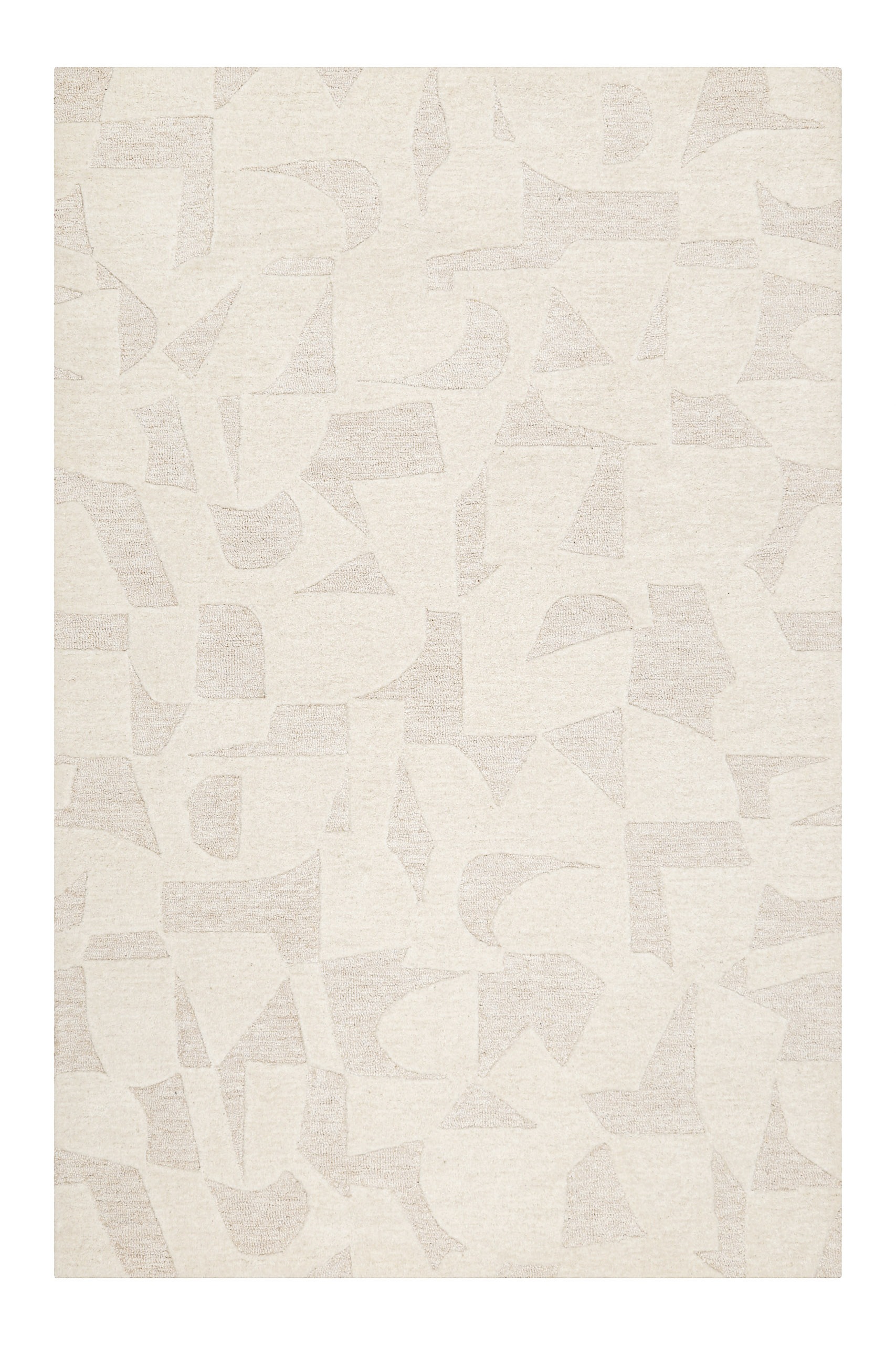 Teppich WECON HOME "Ocean State", beige (creme weiß), B:200cm H:10mm L:290cm, Schurwolle, Teppiche, Teppich, handgefertigt, gemustert, pflegeleicht, Wolle, Wohnzimmer, Esszimmer 2
