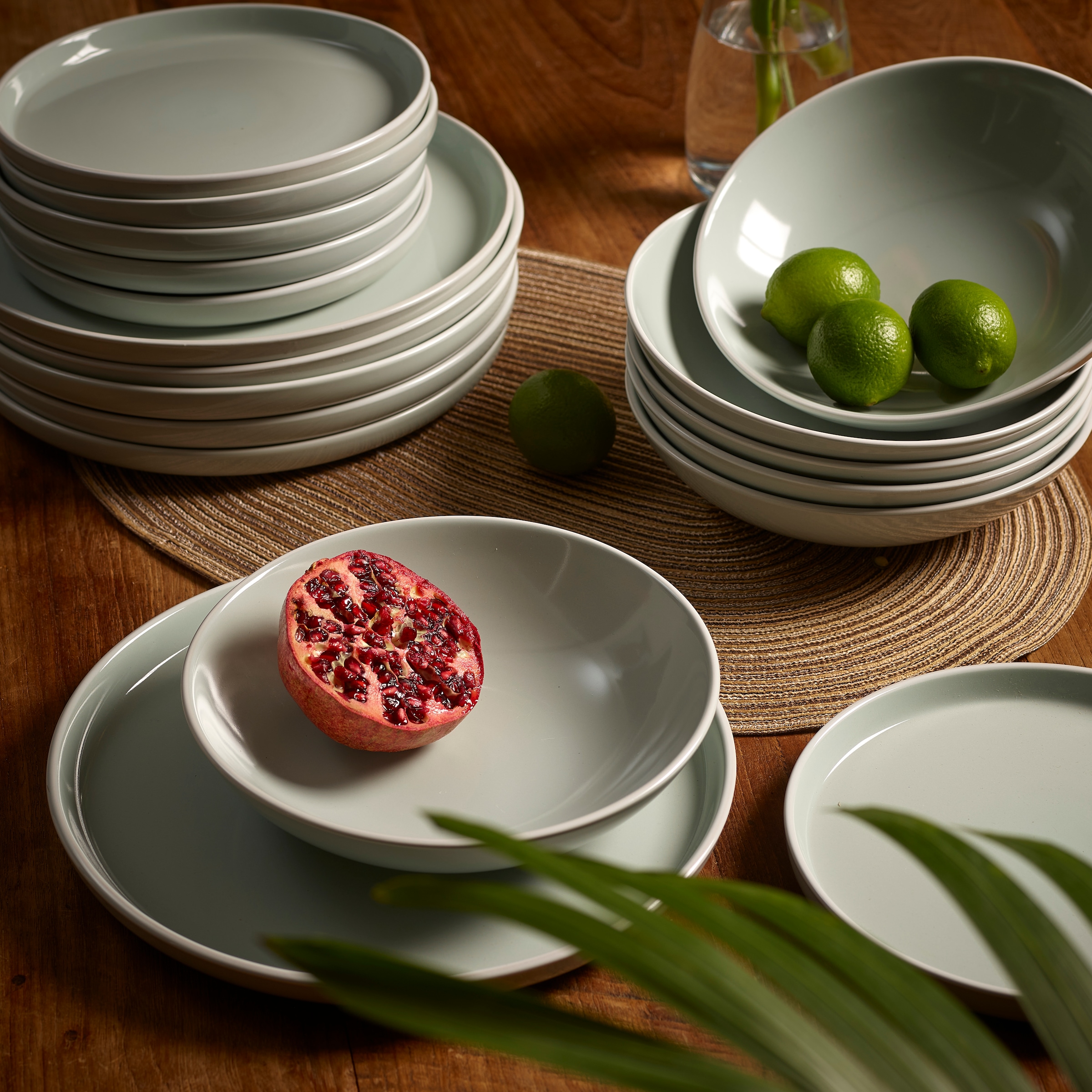 ECHTWERK Tafelservice »Nerea Nature-Design«, (Set, 18 tlg.), Pastellfarben