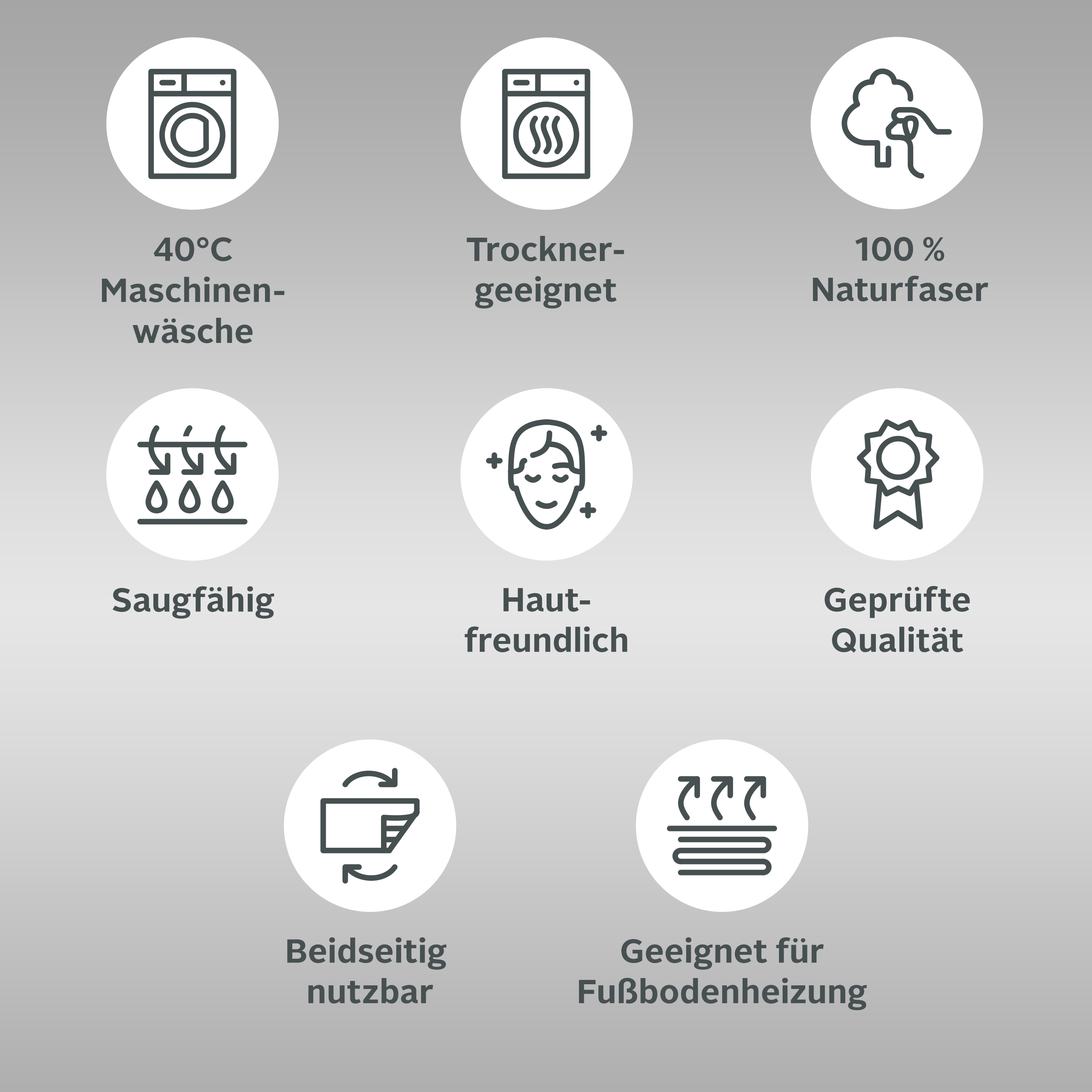 Thumbnail - my home Badematte "Lovro, Badvorleger, Badezimmer Teppich" Höhe 10 mm beidseitig nutzbar strapazierfähig Badteppich, be...