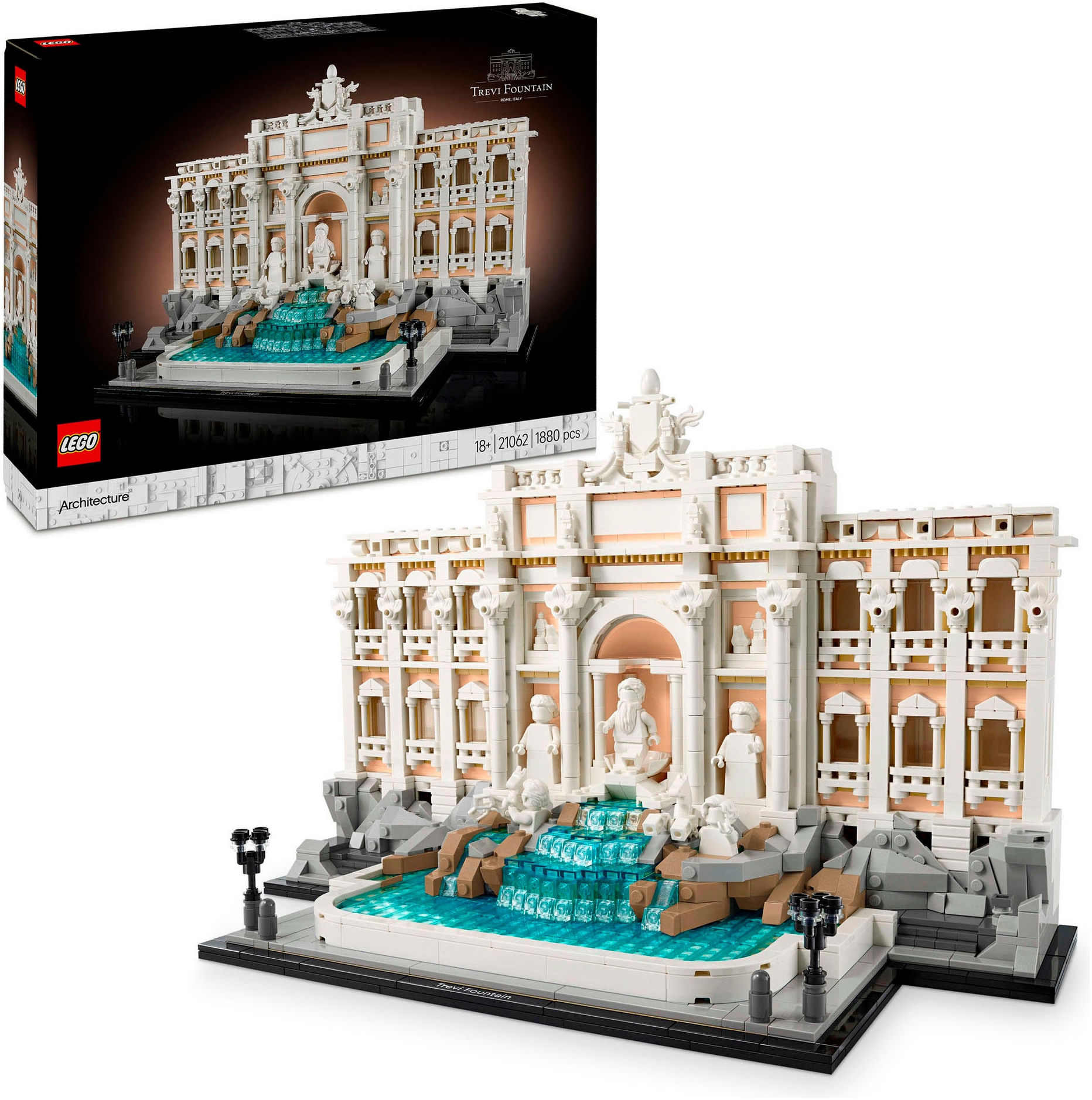LEGO Kinder Konstruktionsspielsteine "Trevi-Brunnen (21062), LEGO Architecture", bunt, Kunststoff, Spielbausteine, Made in Europe