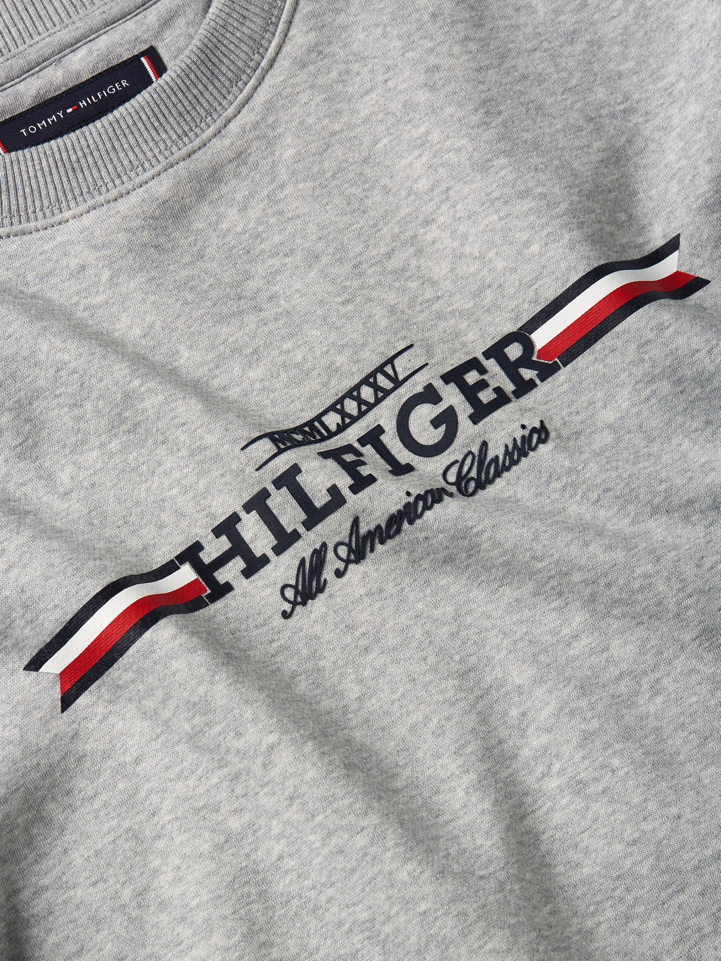 Tommy Hilfiger Sweatshirt »HILFIGER STRIPE SWEATSHIRT«, mit mehrfarbigen Print