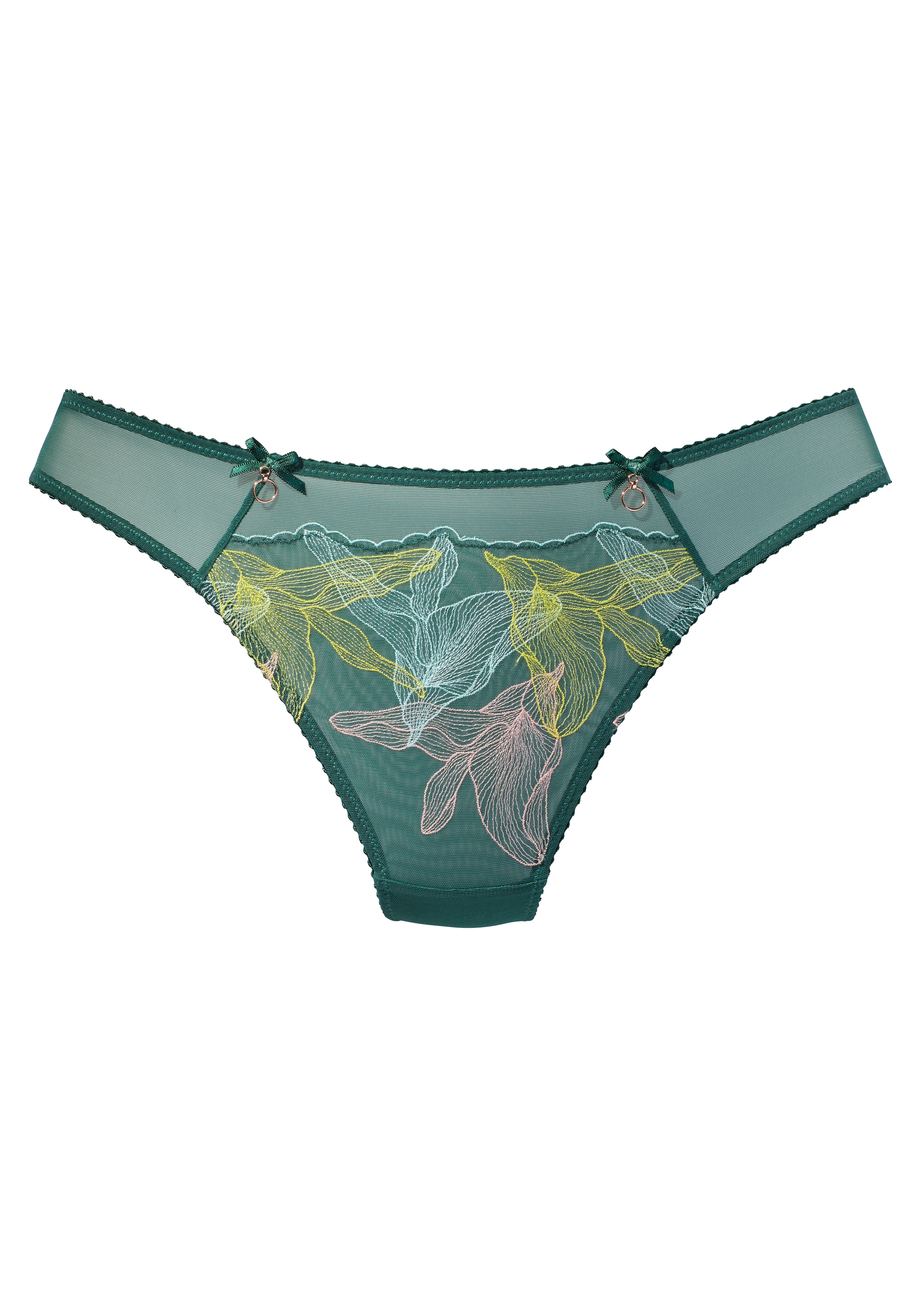 LASCANA String, aus Mesh mit hauchzarter Stickerei, transparente Unterwäsche