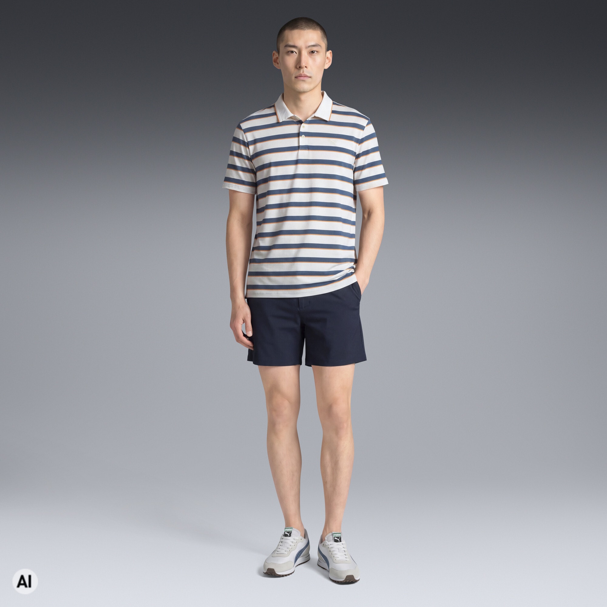 PUMA Poloshirt »CLOUDSPUN Gestreiftes Golfpolo Herren«