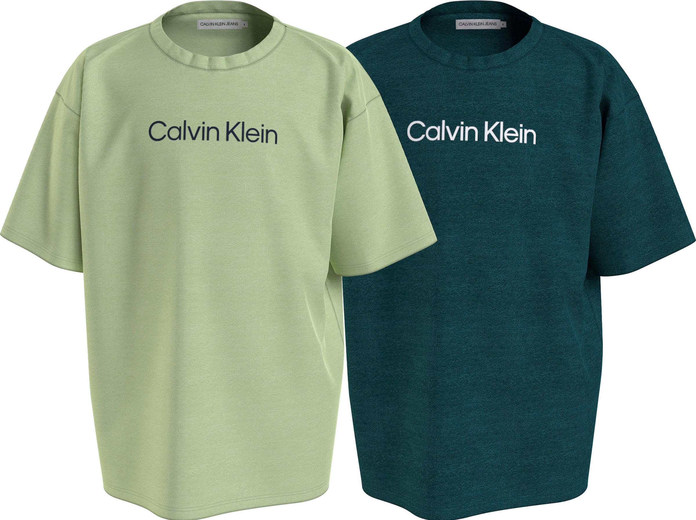 2er-Pack), | »2PK Klein BAUR Logoschriftzug T-Shirt mit Calvin (Packung, Klein Calvin klassischem TEE«,
