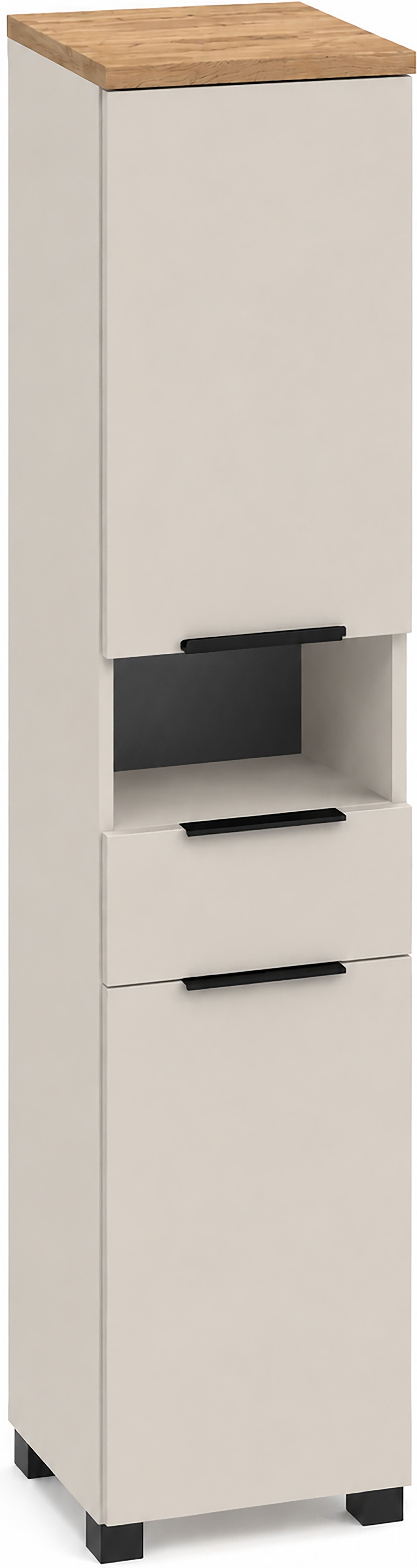 Schildmeyer "Saga, mit fühlbarer Holzstruktur, Breite 40 cm, Made in Germany" 1 Stk. tlg. Eiche Landhaus Dekor mit fühlbarer Struktur, Made in Germany