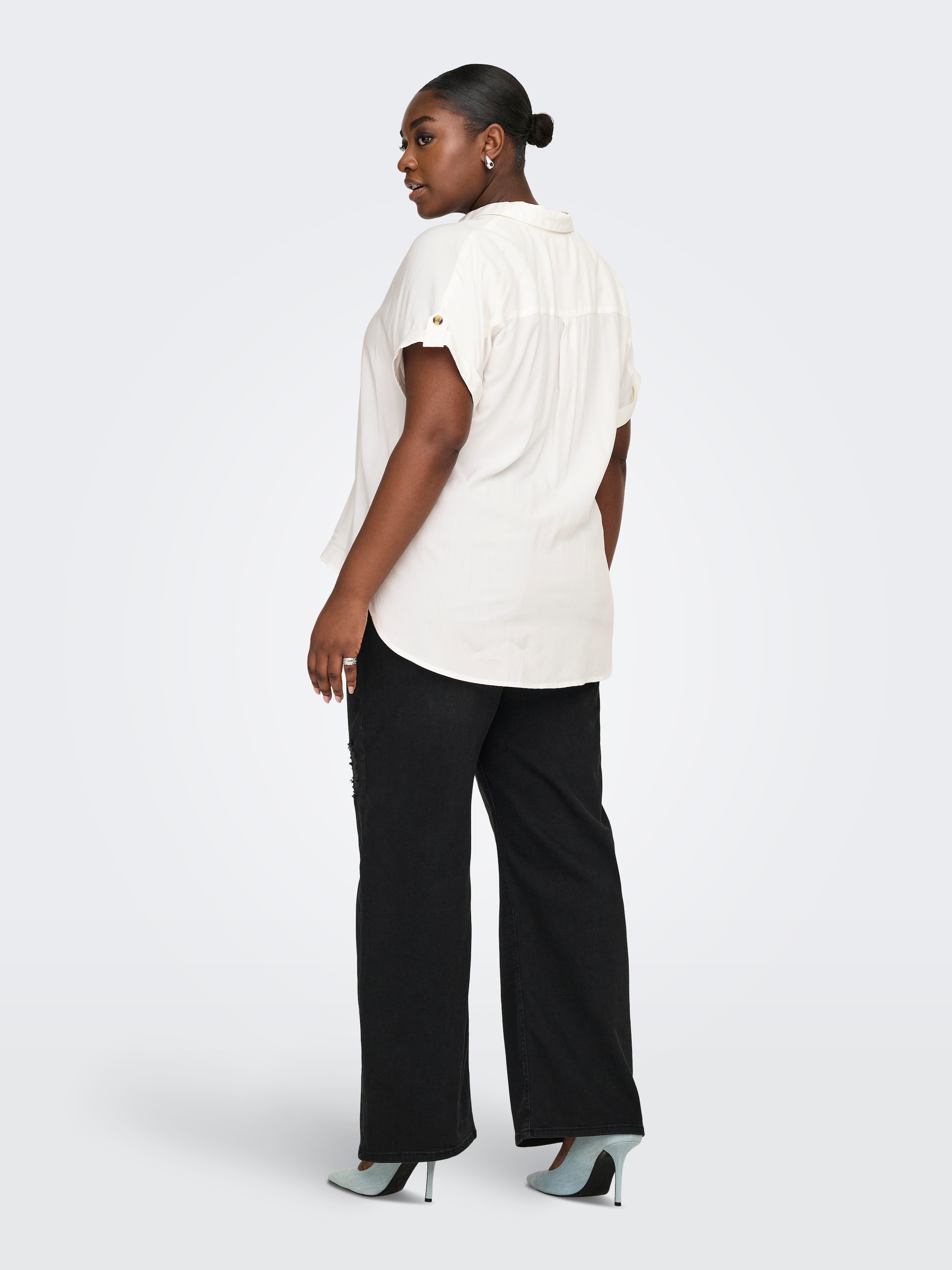 ONLY CARMAKOMA Kurzarmbluse »CARYASMIN SHIRT S/S WVN NOOS« Viskose