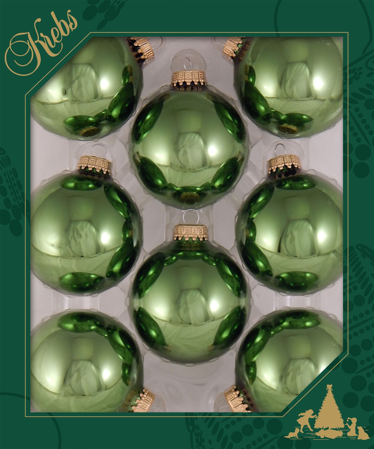 Krebs Glas Lauscha Weihnachtsbaumkugel »CBK70060, Weihnachtsdeko, Christbaumschmuck, Christbaumkugeln Glas«, (Set, 8 St.), aus Glas