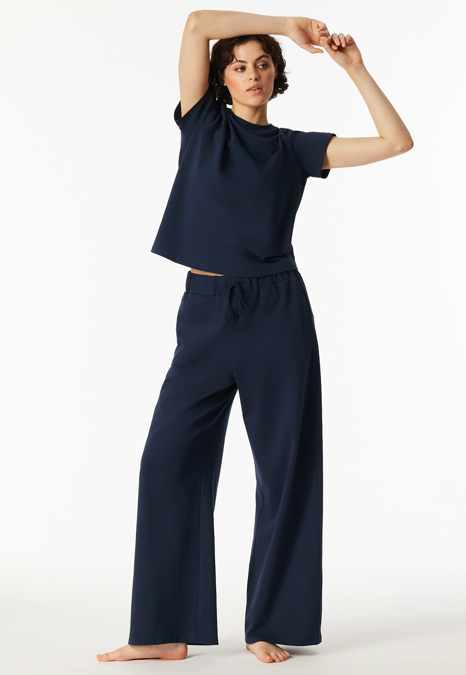 Schiesser Pyjamahose "Mix + Relax" seitliche Taschen, weites Bein, Baumwoll günstig online kaufen