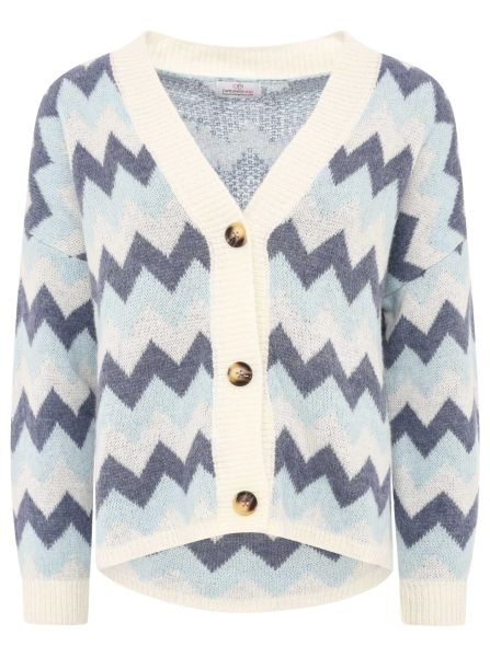 Zwillingsherz Strickjacke »"Buntes ZickZack"«, mit figurumspielendem Schnitt