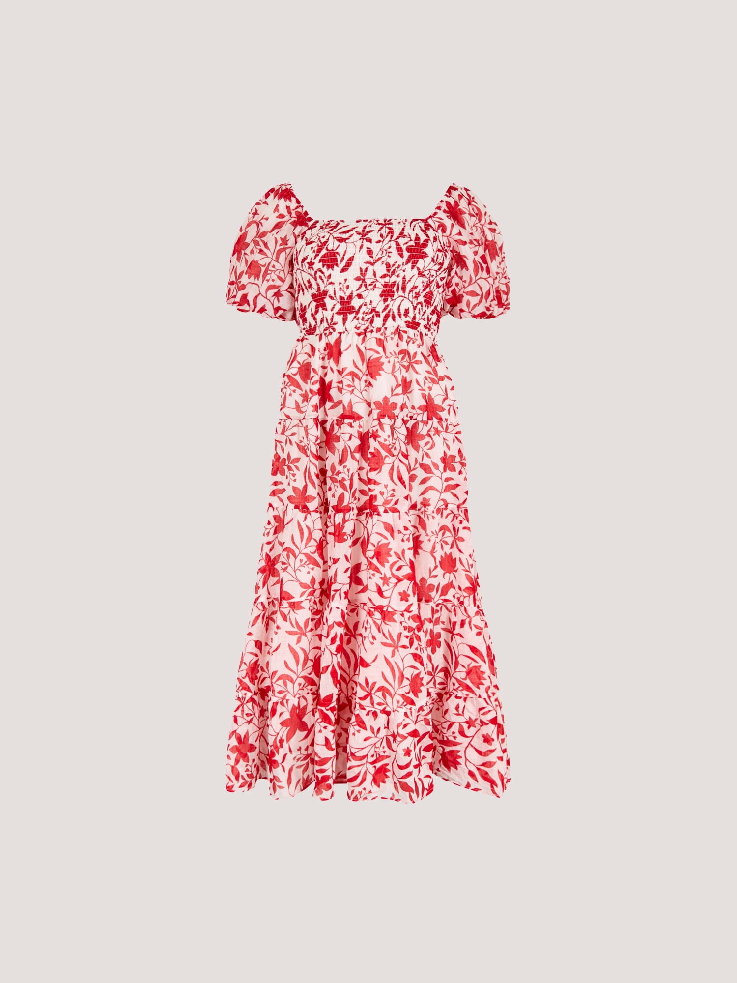 Apricot Midikleid »Florales Sommerkleid« mit Puffärmeln