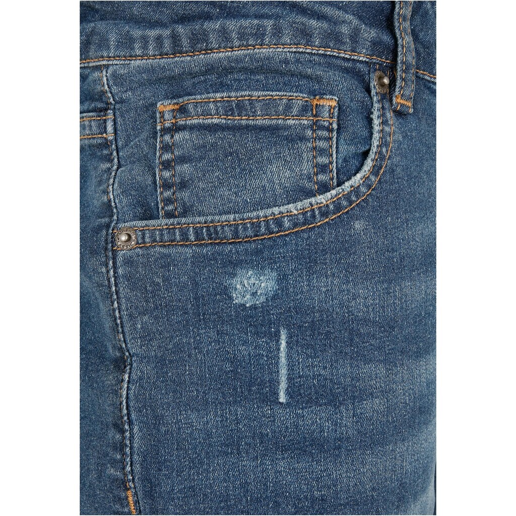 URBAN CLASSICS Bequeme Jeans »Urban Classics Herren Heavy Destroyed Slim Fit Jeans«, (1 tlg.)