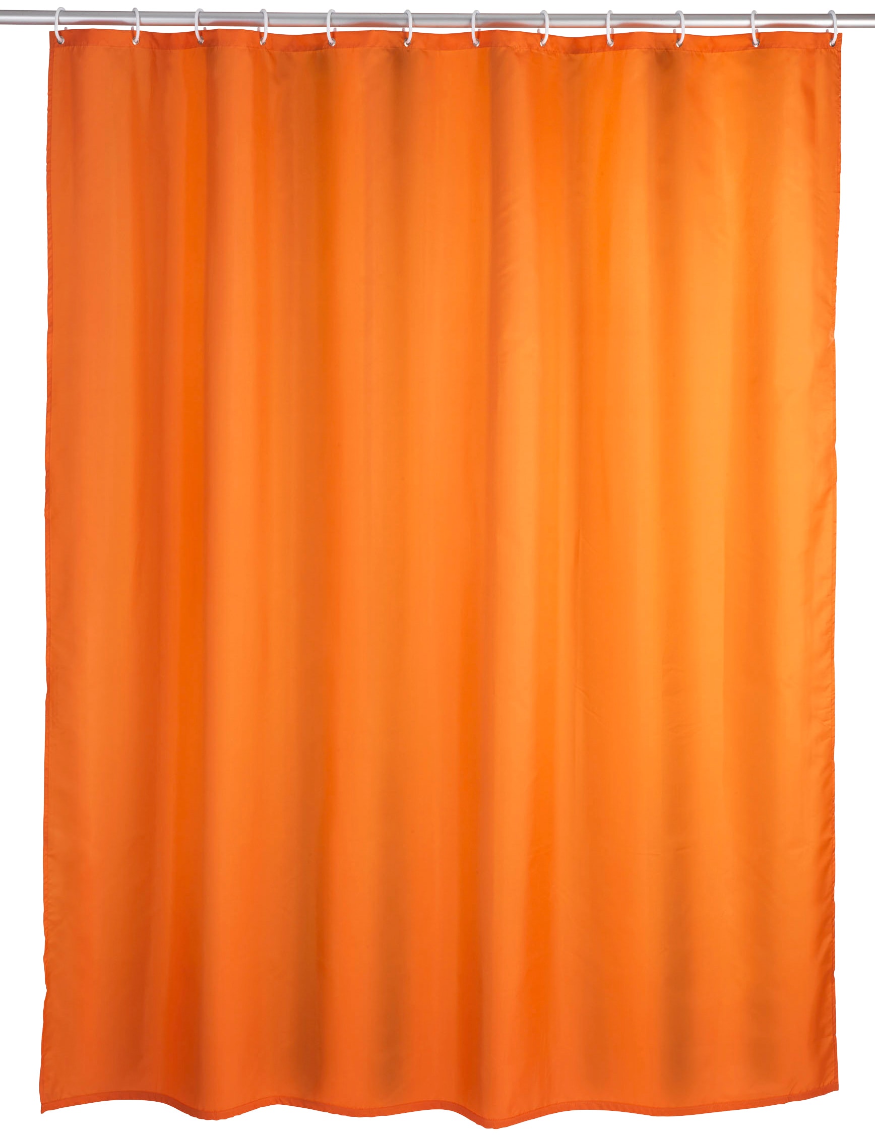 Duschvorhang WENKO, B:180cm H:200cm, orange, Polyester, Duschvorhänge, "Uni Orange", Höhe 200 cm, waschbar