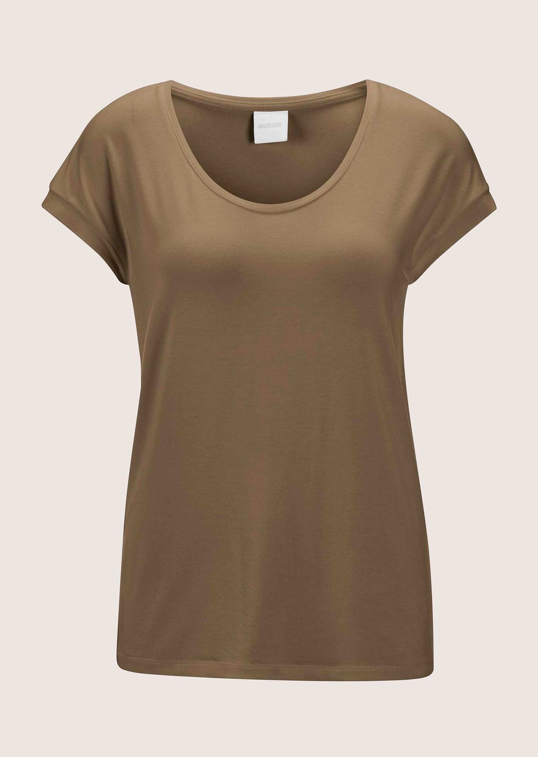 MADELEINE Kurzarmshirt "Jerseybluse Elegantes Viskose-Oberteil" Viskose Jersey