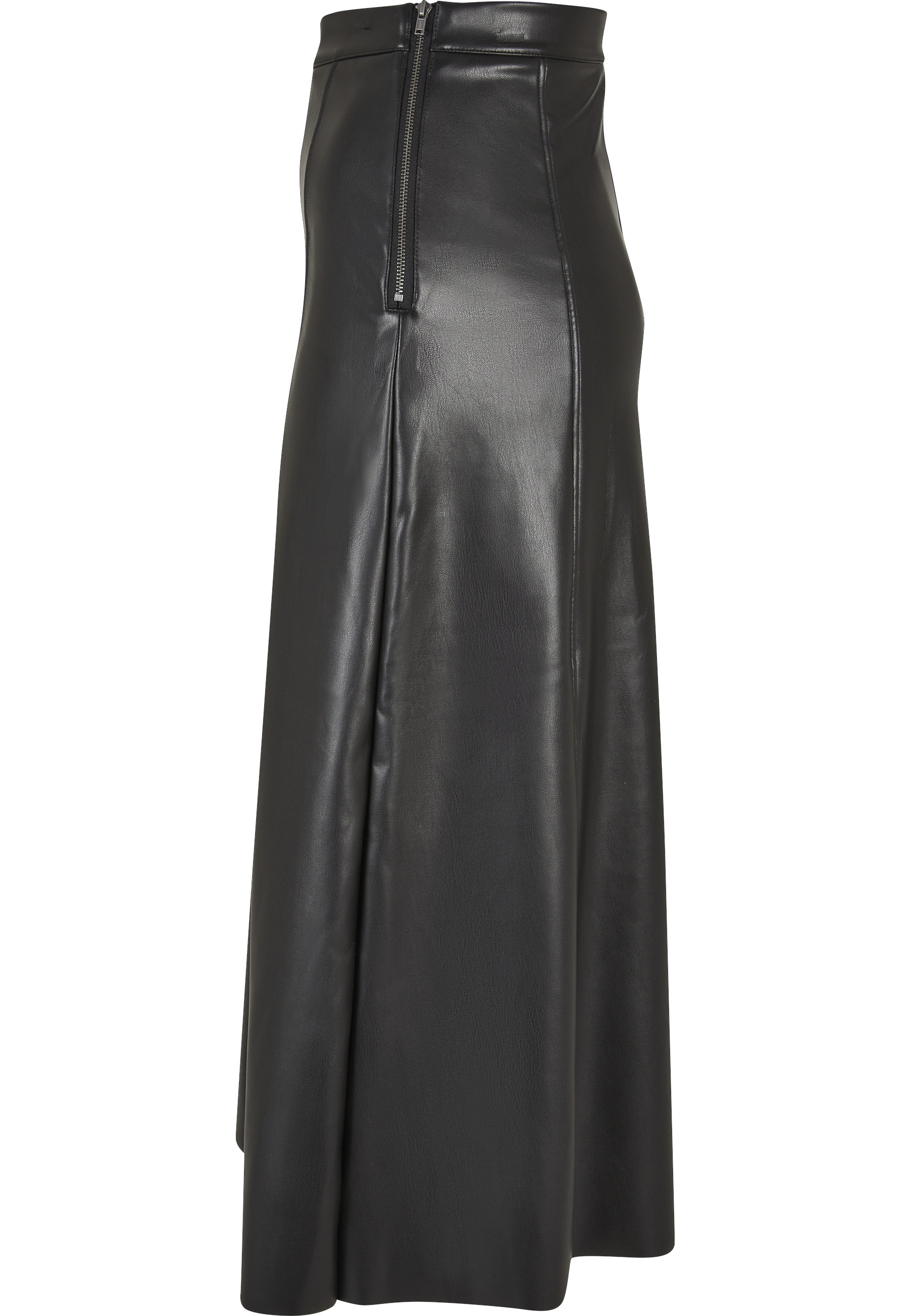 URBAN CLASSICS Sommerrock »Urban Classics Damen Ladies Synthetic Leather Midi Skirt« 1 Stk.