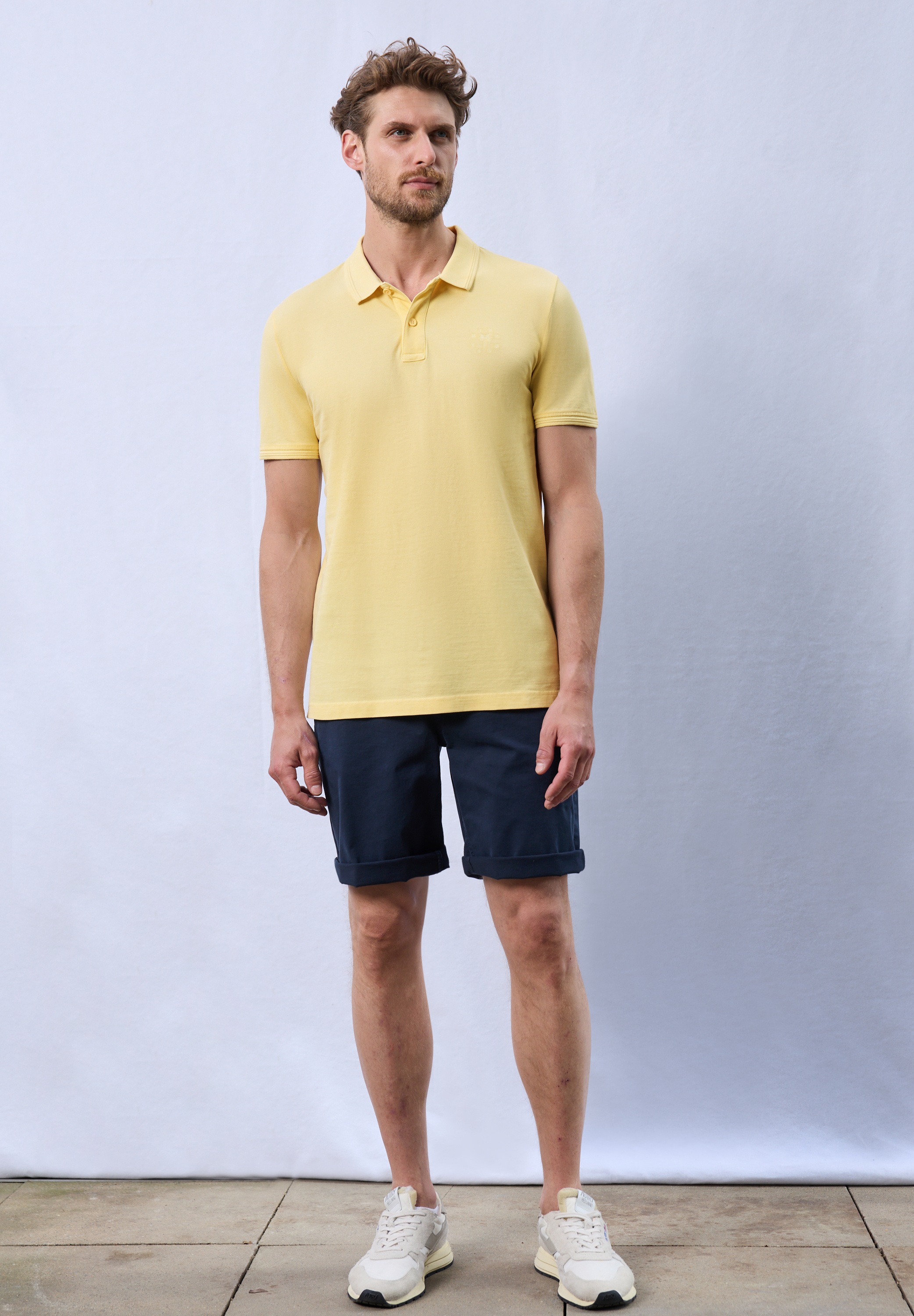STREET ONE MEN Poloshirt, mit Seitlichen Einschlitzen am Saum