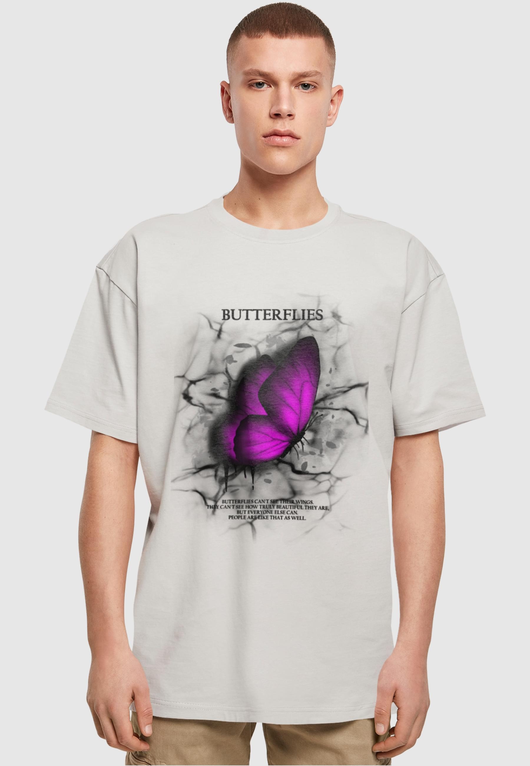 Merchcode T-Shirt »Merchcode Herren Butterflies Heavy Oversized Tee«, (1 tlg.)