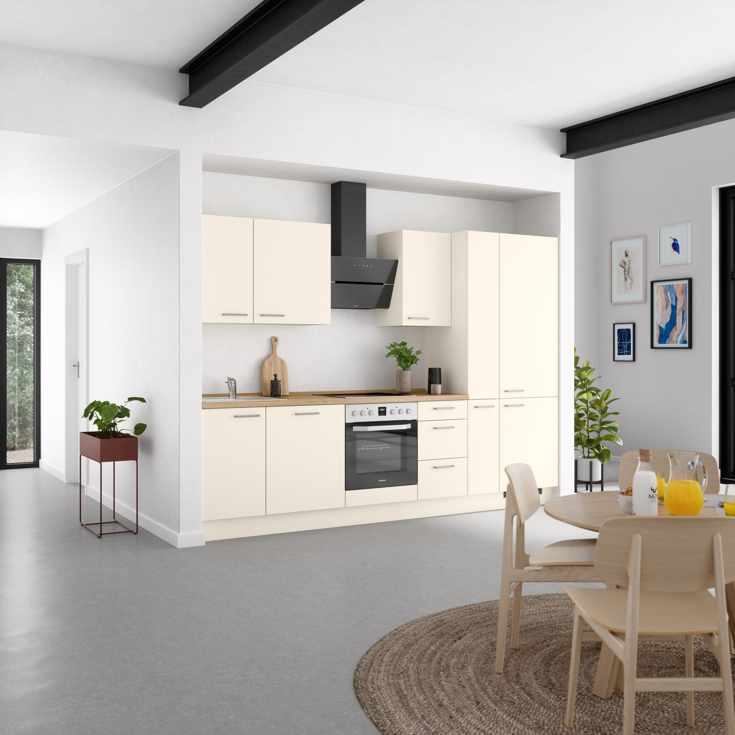 nobilia® Küchenzeile »"Touch II"«, vormontiert, Ausrichtung wählbar, Breite 300 cm, wahlw. mit E-Geräten