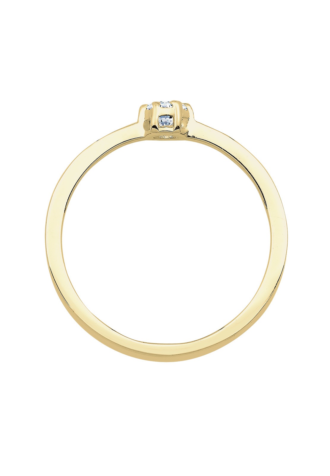 Elli DIAMONDS Verlobungsring »Verlobung Blume Diamant (0.045 ct.) 375 Gelbgold«