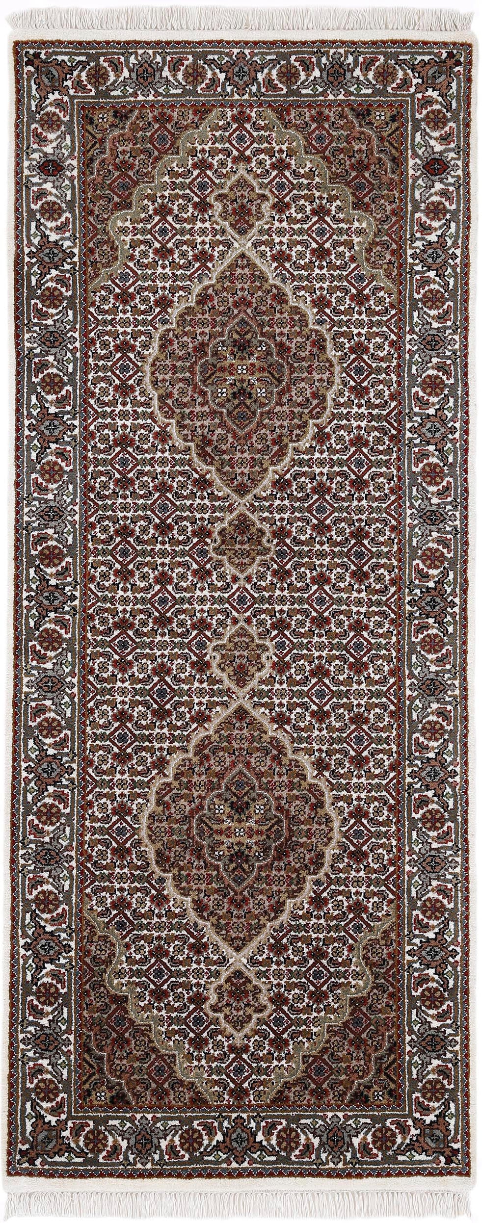 Woven Arts Läufer "Orientteppich Tabriz Mahi", rechteckig, 15 mm Höhe, handgeknüpft, Wohnzimmer, reine Wolle für ein war