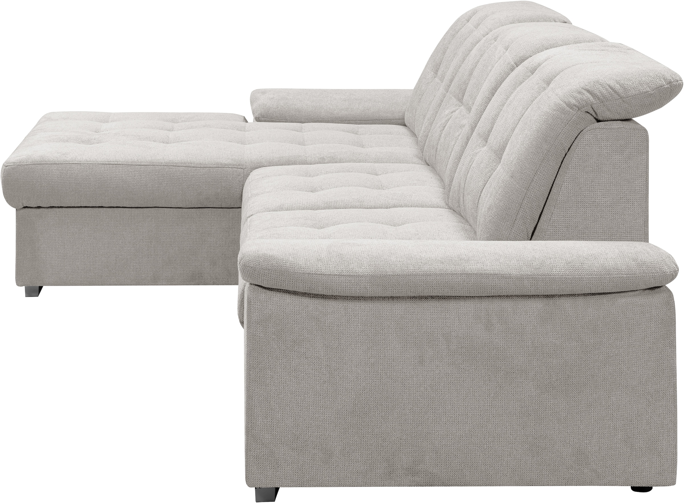 WERK2 Ecksofa Carmen, Sofa, Eckcouch mit Schlaffunktion, Bettkasten und Sitztiefenverstellung