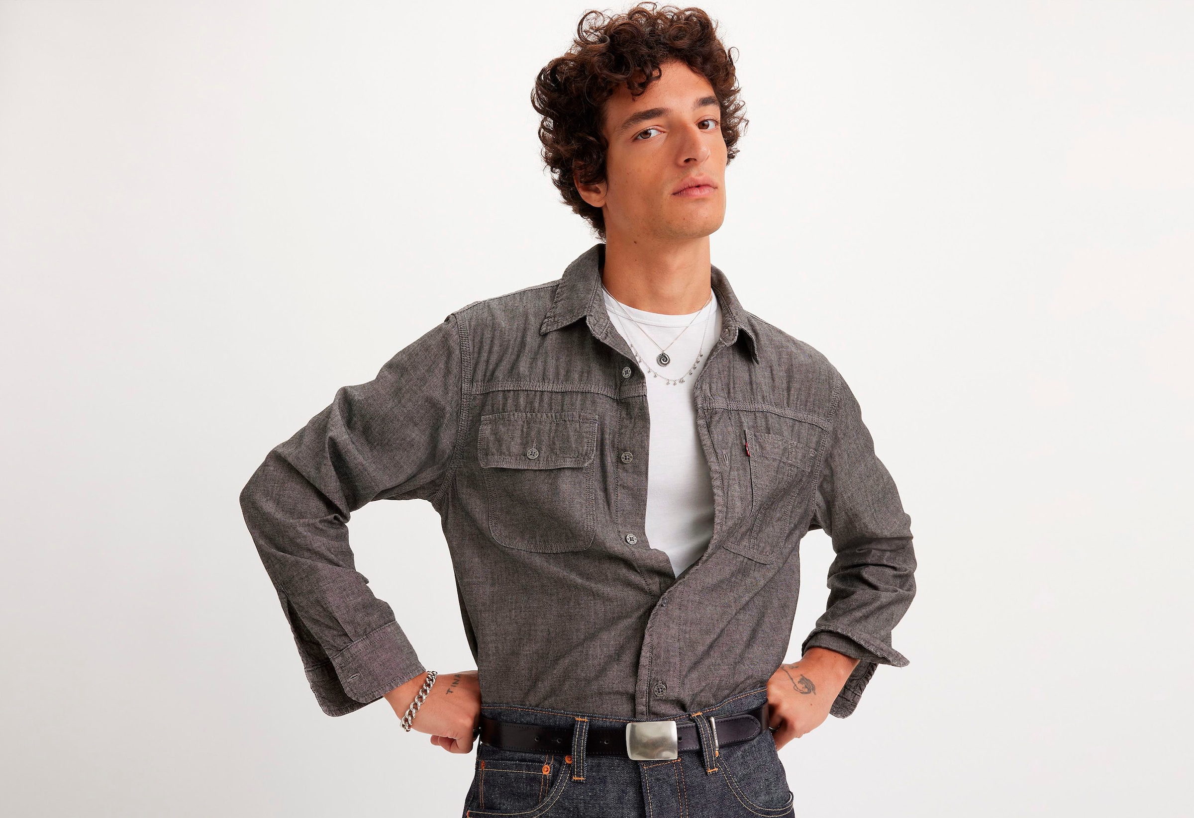 Levi's® Langarmhemd LS AUBURN WORKER BLUES