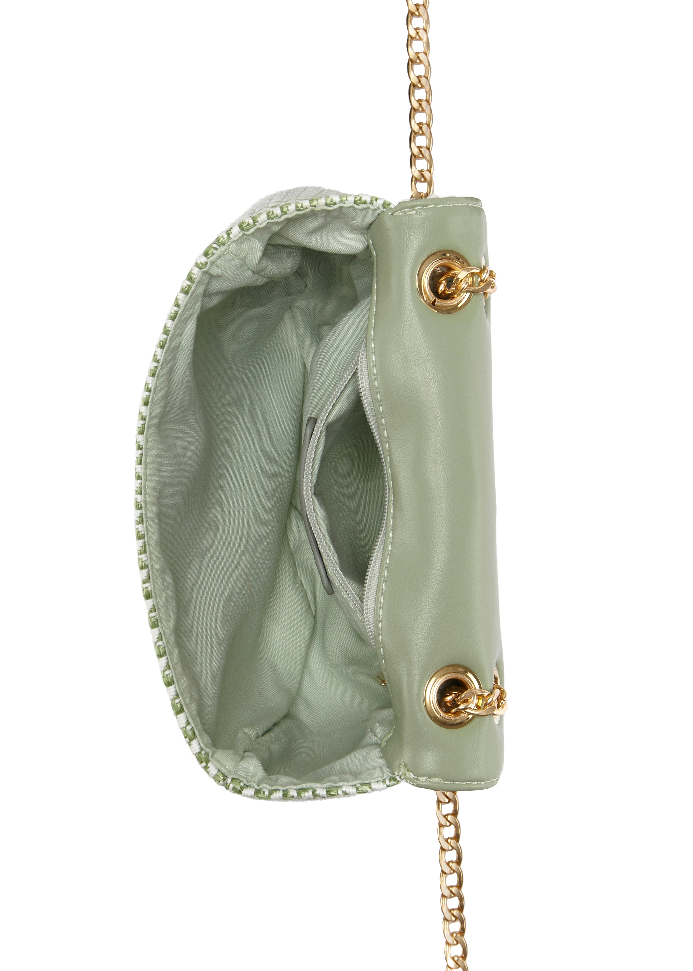 Vivance Umhängetasche »Minibag«, Handtasche, Henkeltasche, Bast-Optik, Crossbody Bag VEGAN