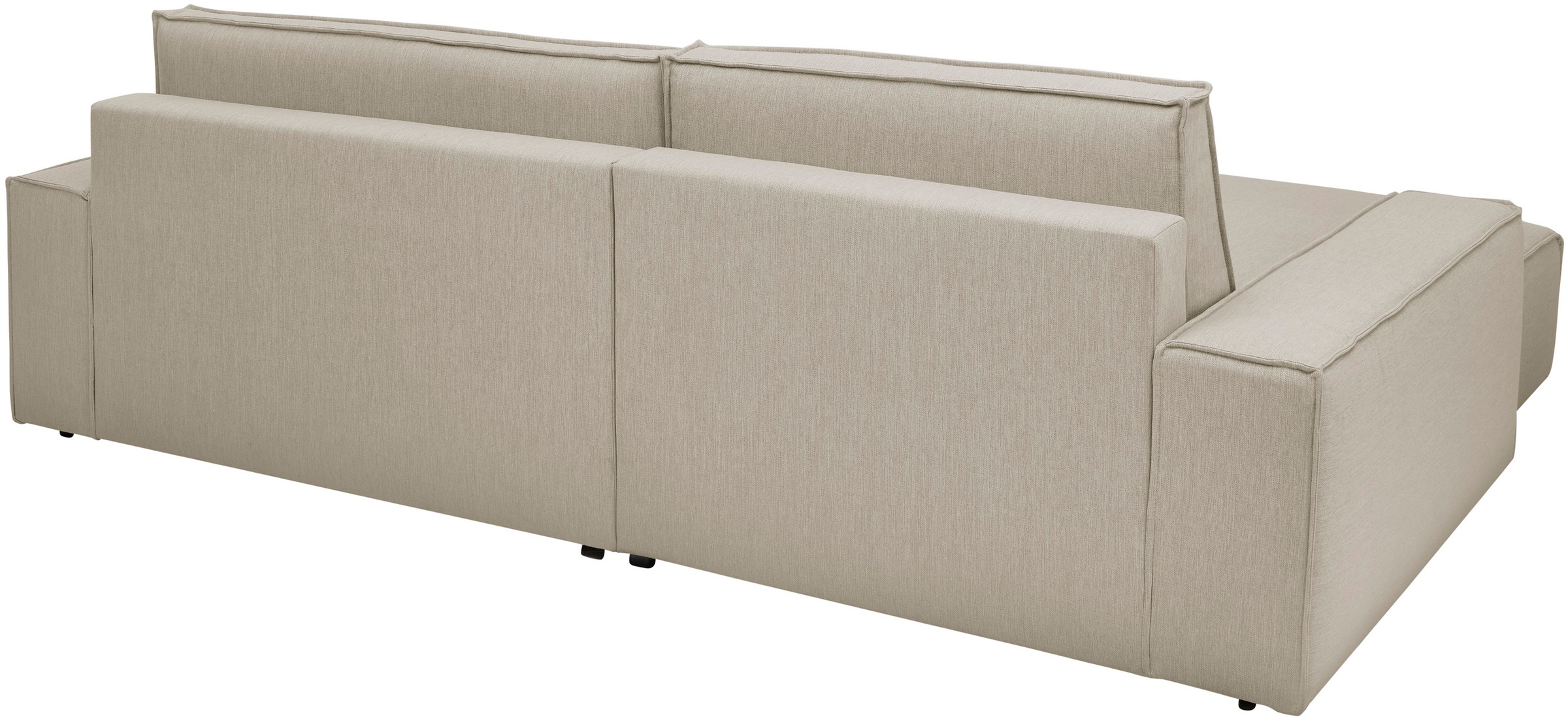 Home affaire Ecksofa »NEU: SHERWOODL XXL 284, Big-Sofa L-Form, tiefe Sitzfläche 95 cm, Cord,«, Leinenoptik, Recamiere rechts/links, auch als Schlafsofa stellbar