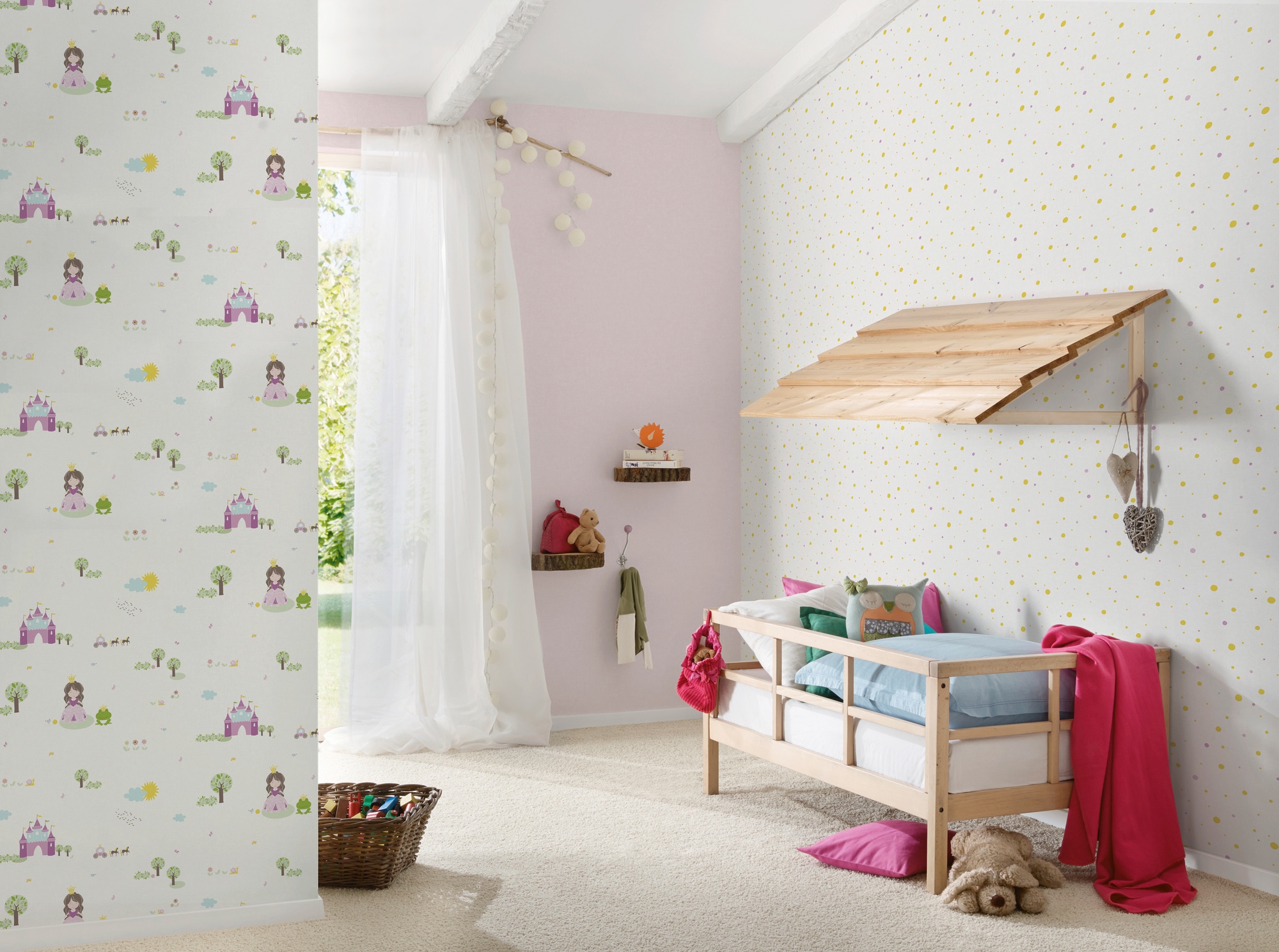 living walls Vliestapete »Little Stars«, Motiv-abstrakt-naturalistisch, Tapete Kinder Tapeten Kinderzimmer Schlafzimmer Pink modern Design