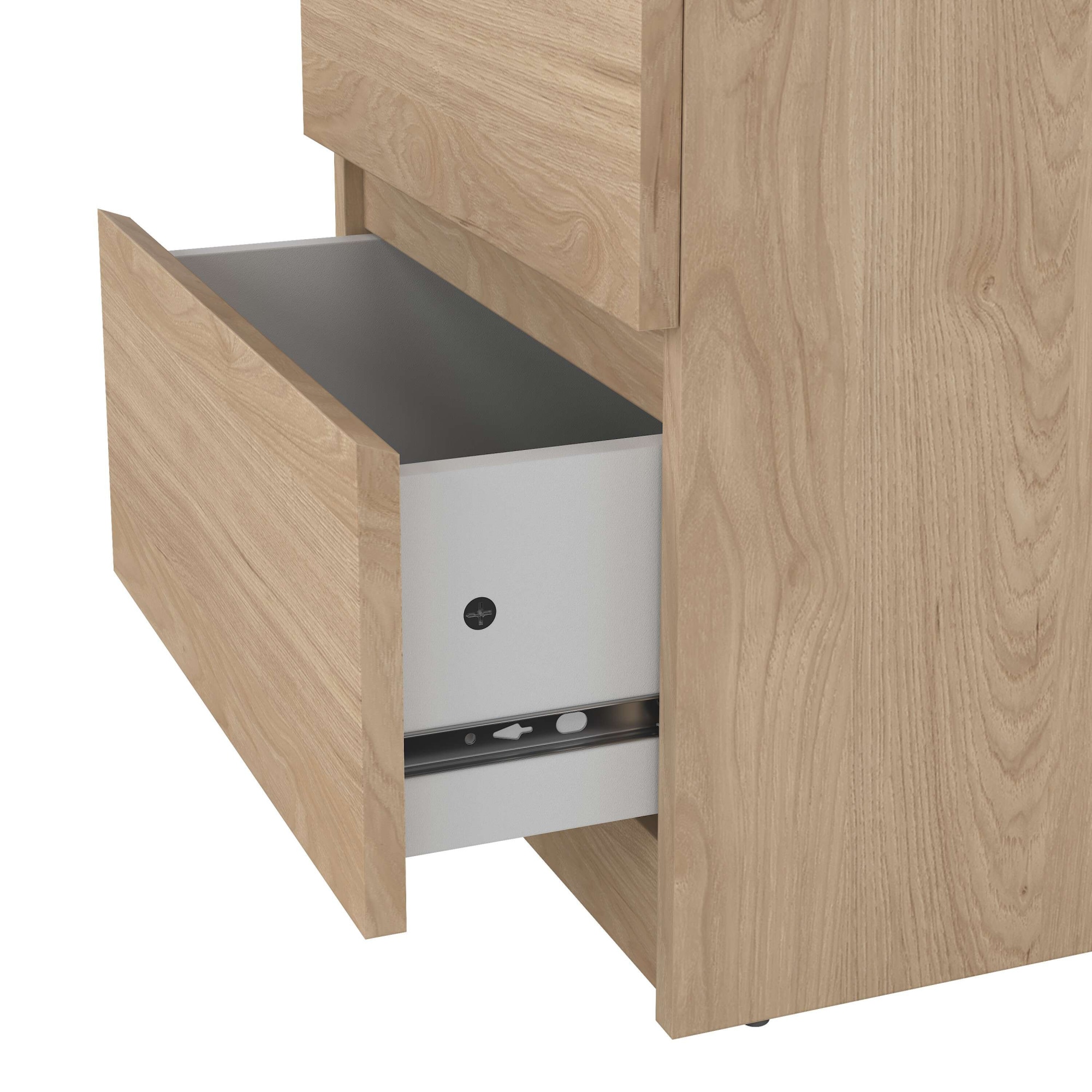 Home affaire Nachttisch »Naia, 2 Schubladen, Aufbewahrung für das Schlafzimmer, grifflose Front« Modern, skandinavisches Design, Schmal, in mehreren Farben