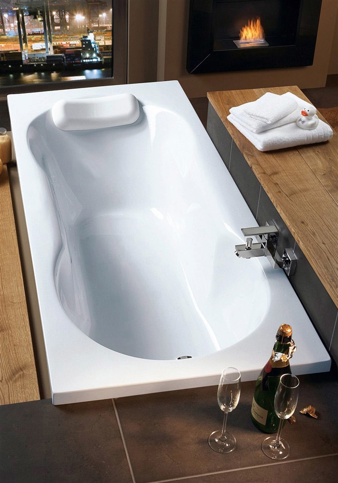 Badewanne OTTOFOND, B:75cm H:40cm L:170cm T:75cm, weiß, Sanitäracryl, Badewannen, "Julia"
