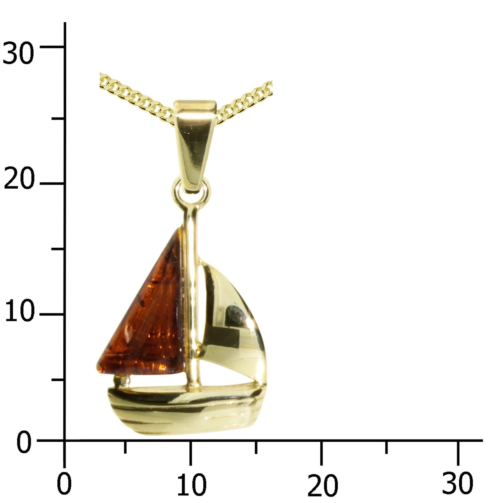 OSTSEE-SCHMUCK Kette mit Anhänger »Ostsee-Schmuck Kette mit Anhänger Schiffchen«