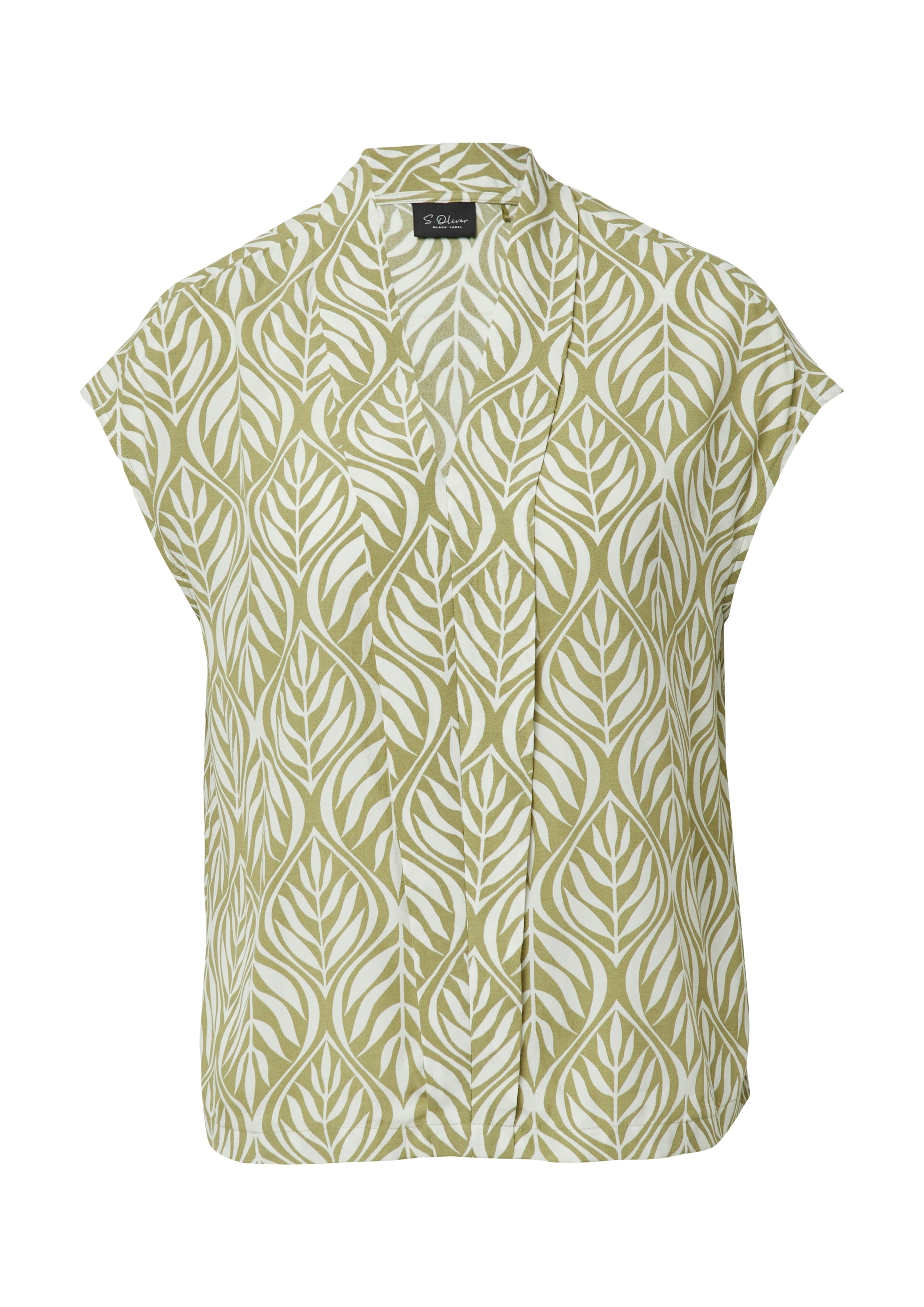 s.Oliver BLACK LABEL Kurzarmbluse mit All-Over Print