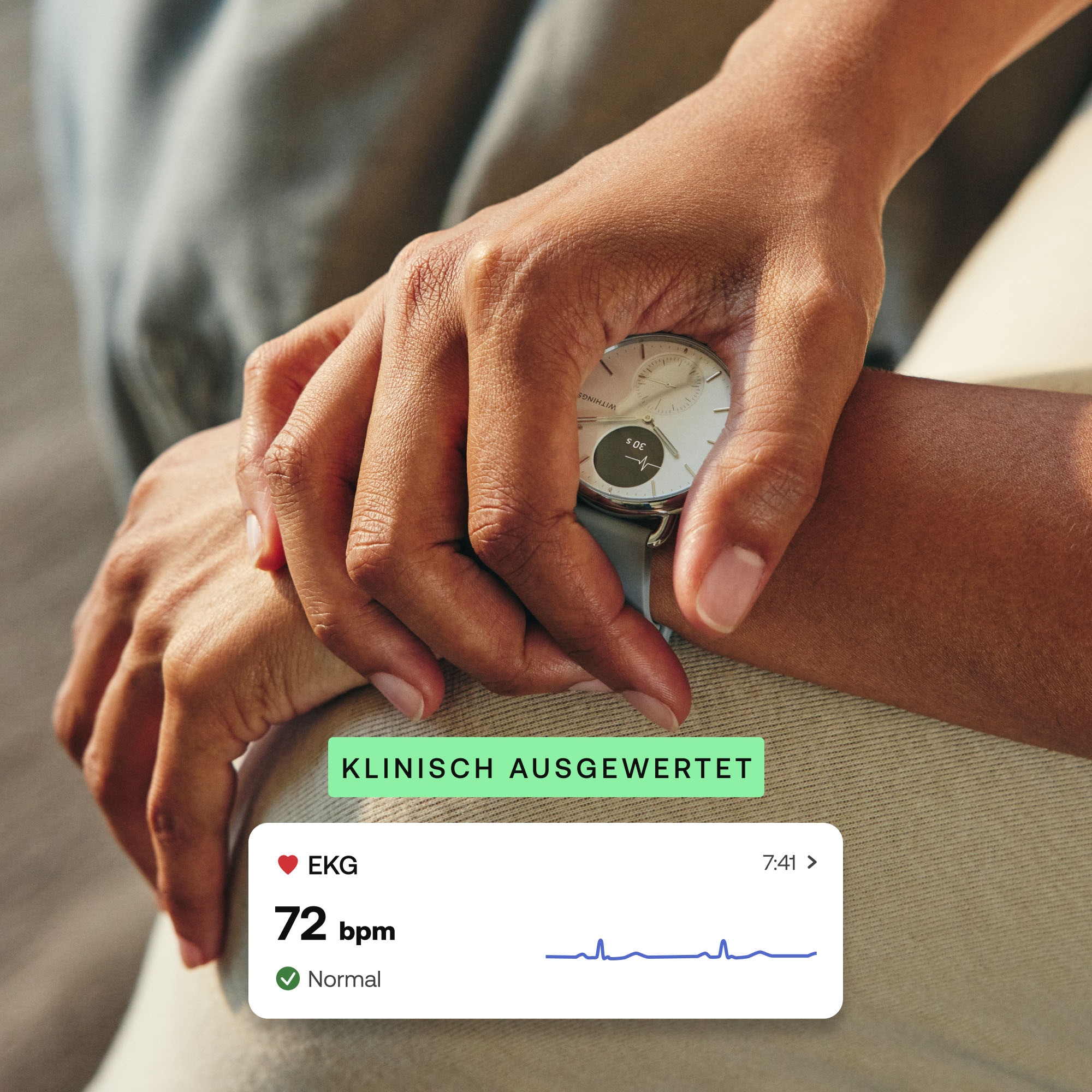 Withings Smartwatch »ScanWatch 2 38mm«, HealthSense OS,)
