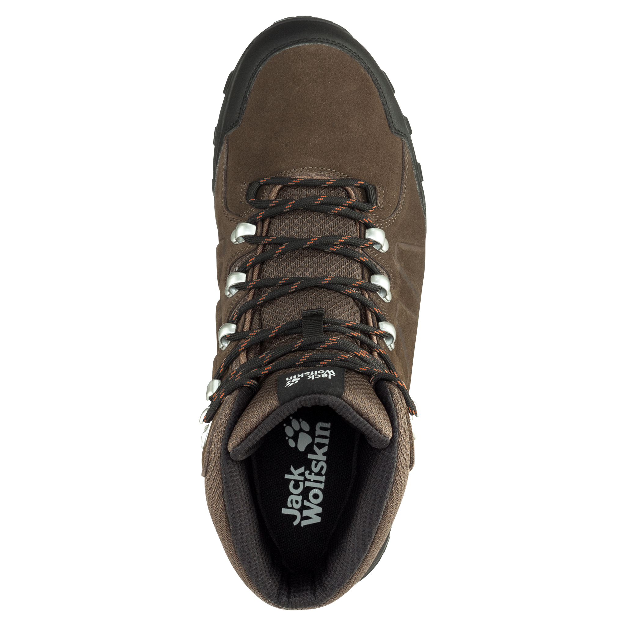 Wanderschuh JACK WOLFSKIN "REFUGIO TEXAPORE MID M", Herren, Gr. 44, braun (braunphantom), Leder, Textil, Schuhe Wanderschuh, wasserdicht, Trekkingschuh 3
