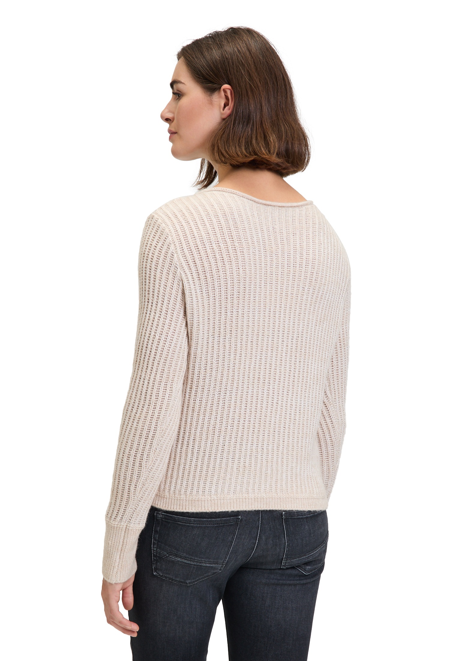 Betty&Co Strickpullover »Betty & Co Grobstrick-Pullover mit Lurexfaden«, (1 tlg.), Struktur