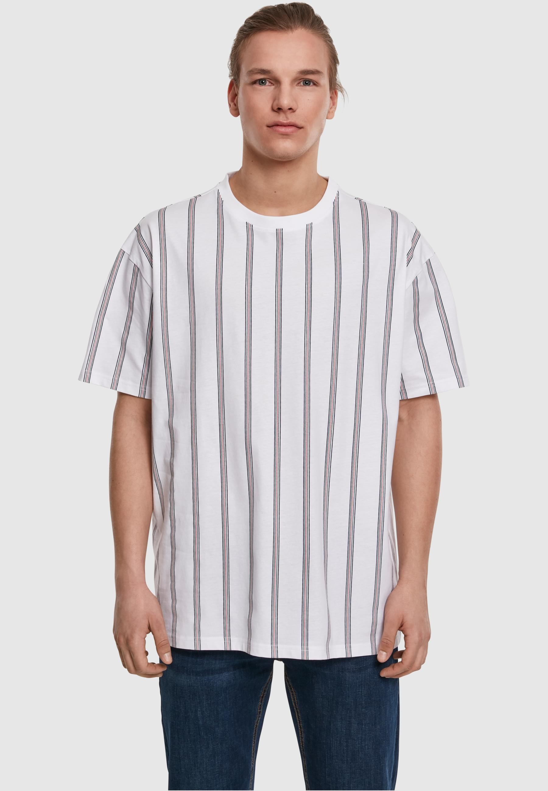 URBAN CLASSICS T-Shirt »Urban Classics Herren Heavy Oversized AOP Stripe Tee«, (1 tlg.)