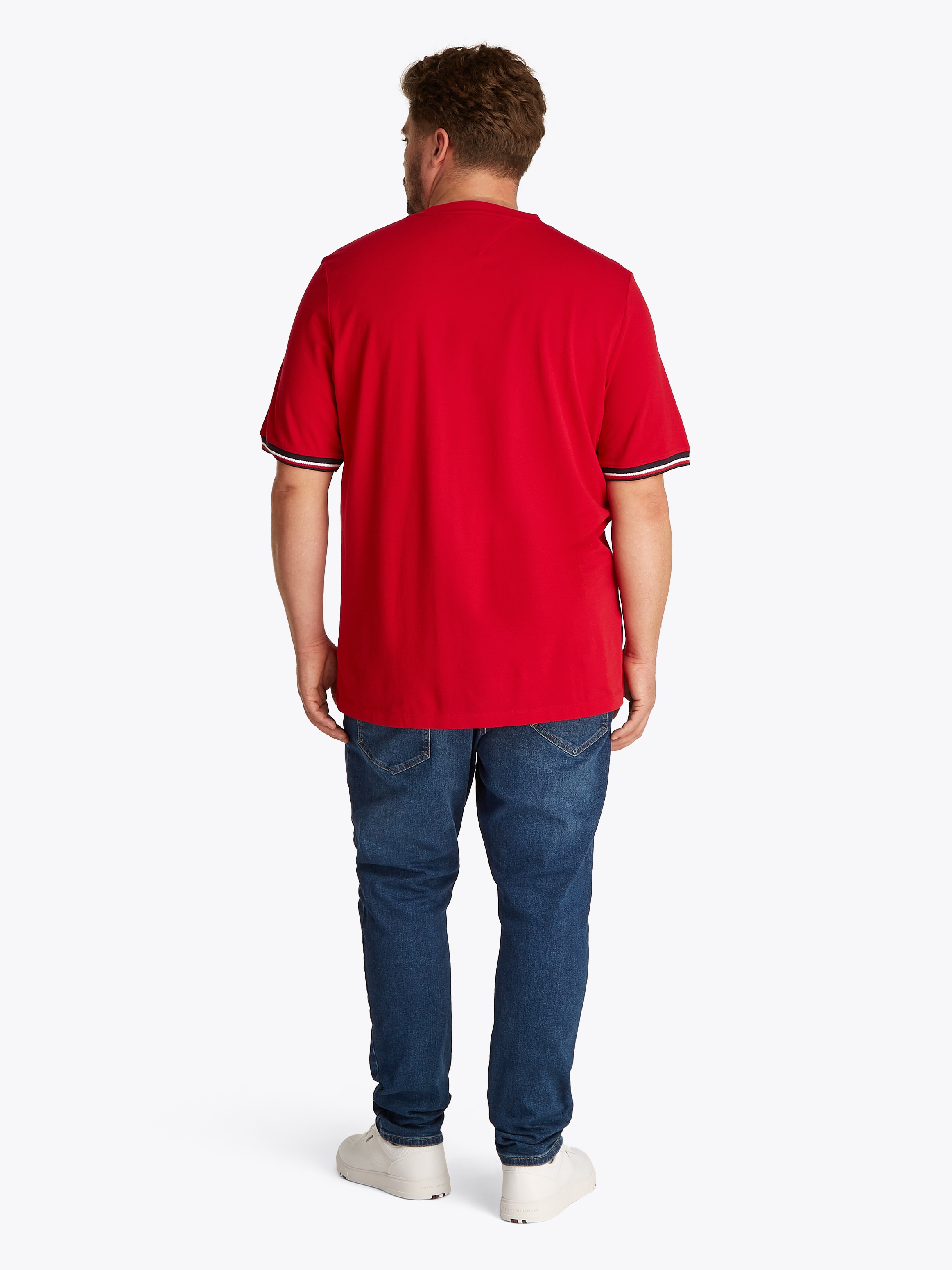 Tommy Hilfiger Big & Tall T-Shirt »BT-GLOBAL STRIPE CUFF TEE-B«, Große Größen