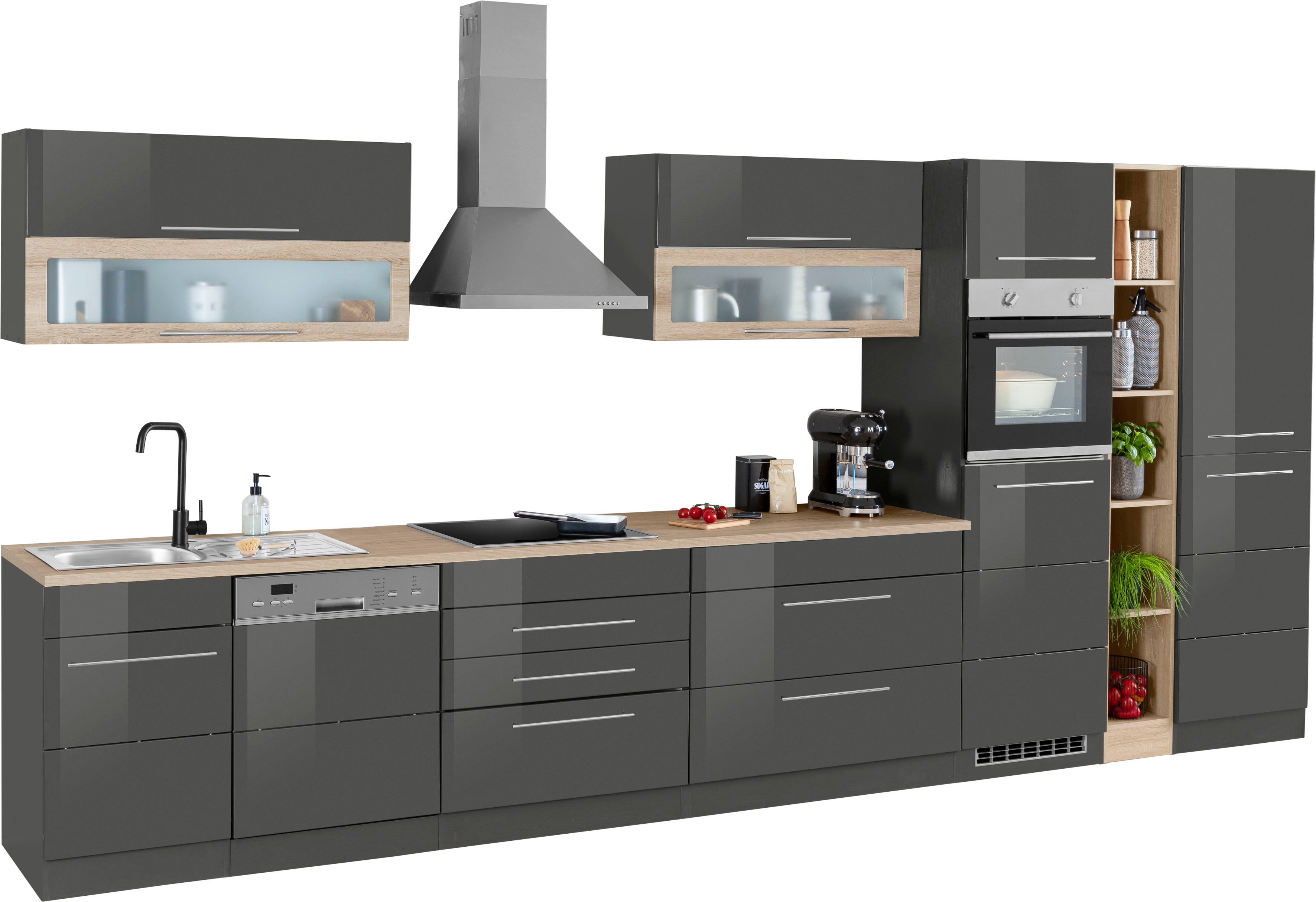 Thumbnail - KOCHSTATION Küchenzeile "KS-Wien" Breite 440 cm, wahlweise mit E-Geräten und Induktion