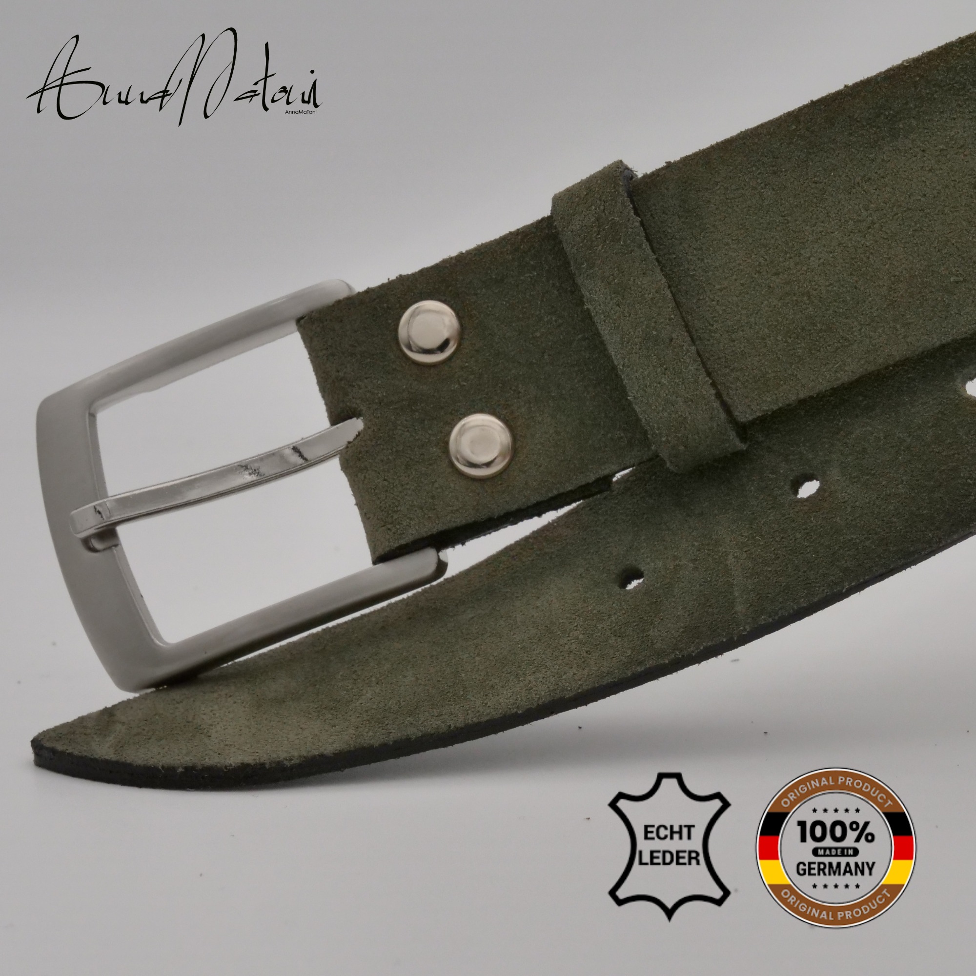 AnnaMatoni Ledergürtel »AnnaMatoni Herren Ledergürtel Zeitloses Design Gürtel 3,5cm«