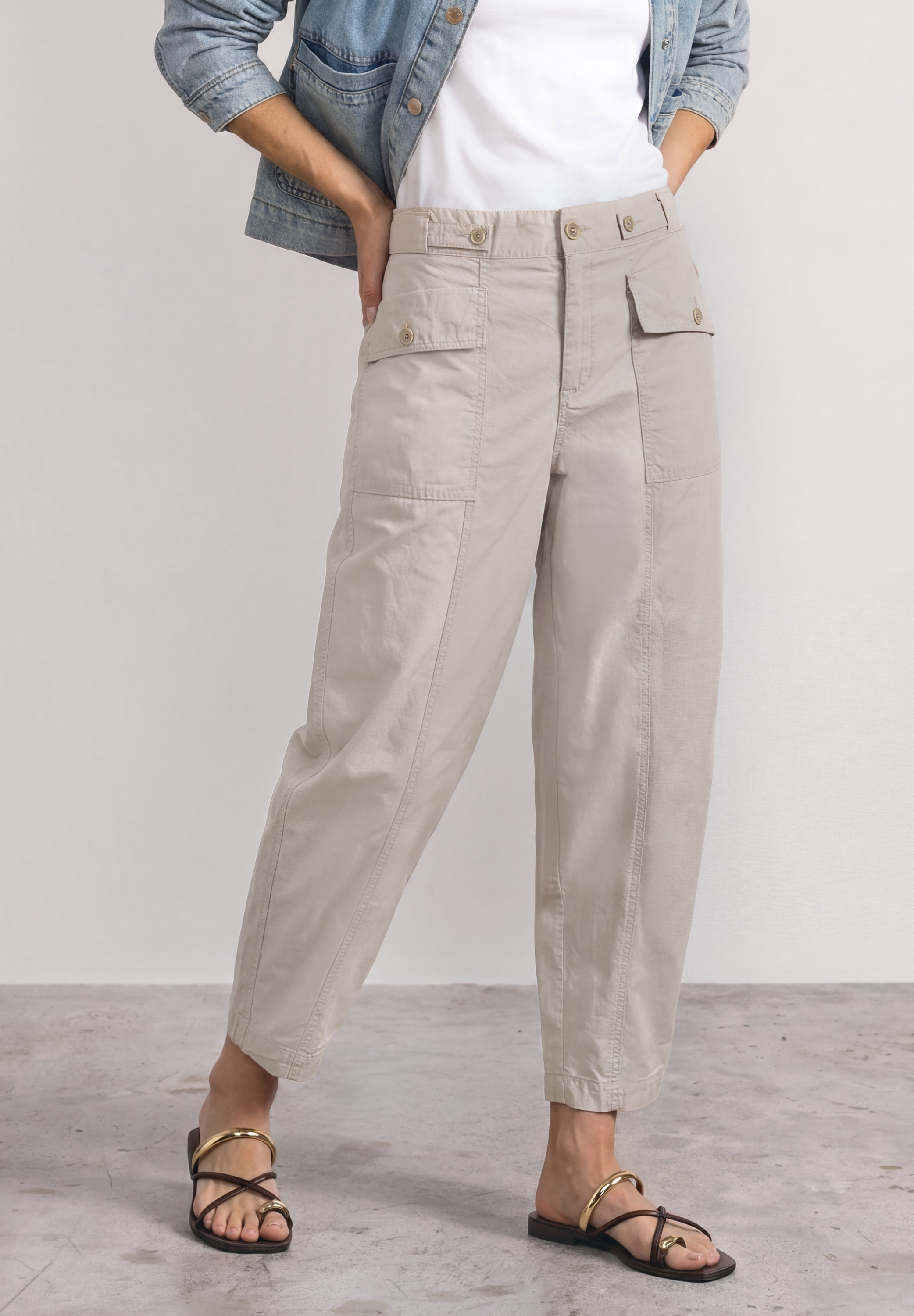 STREET ONE Stoffhose "Style Karlie" Sommerhose in Papertouch-Qualität