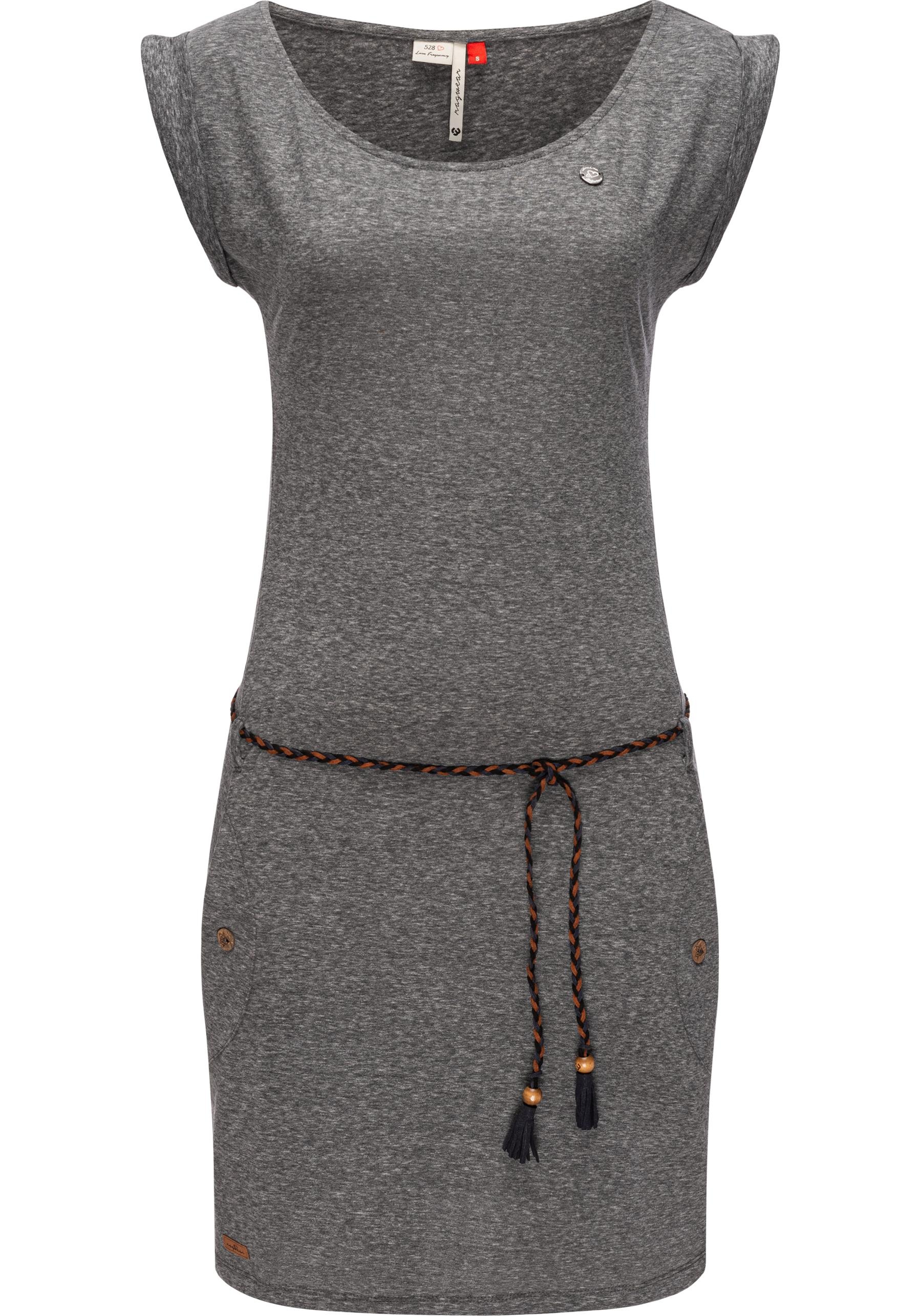 Ragwear 6 "Tag" Eingrifftaschen leichtes Jersey-Kleid in melierter Optik