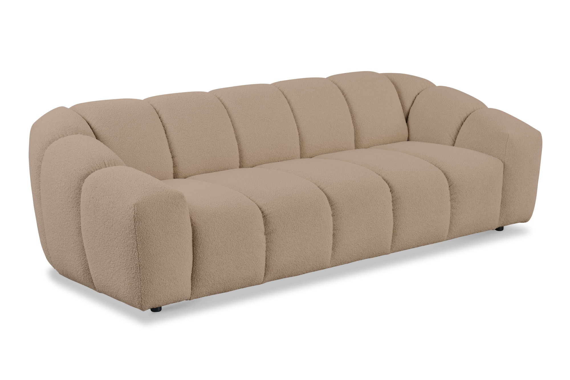 andas 3-Sitzer »Maribik«, Big-Sofa, recycelter Boucle-Stoff, plüschig, Breite 247 cm