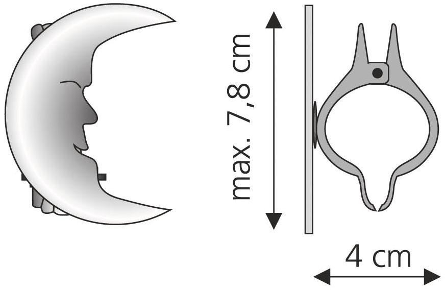 Liedeco Dekoklammer "Mond" für Gardinen, Vorhänge günstig online kaufen