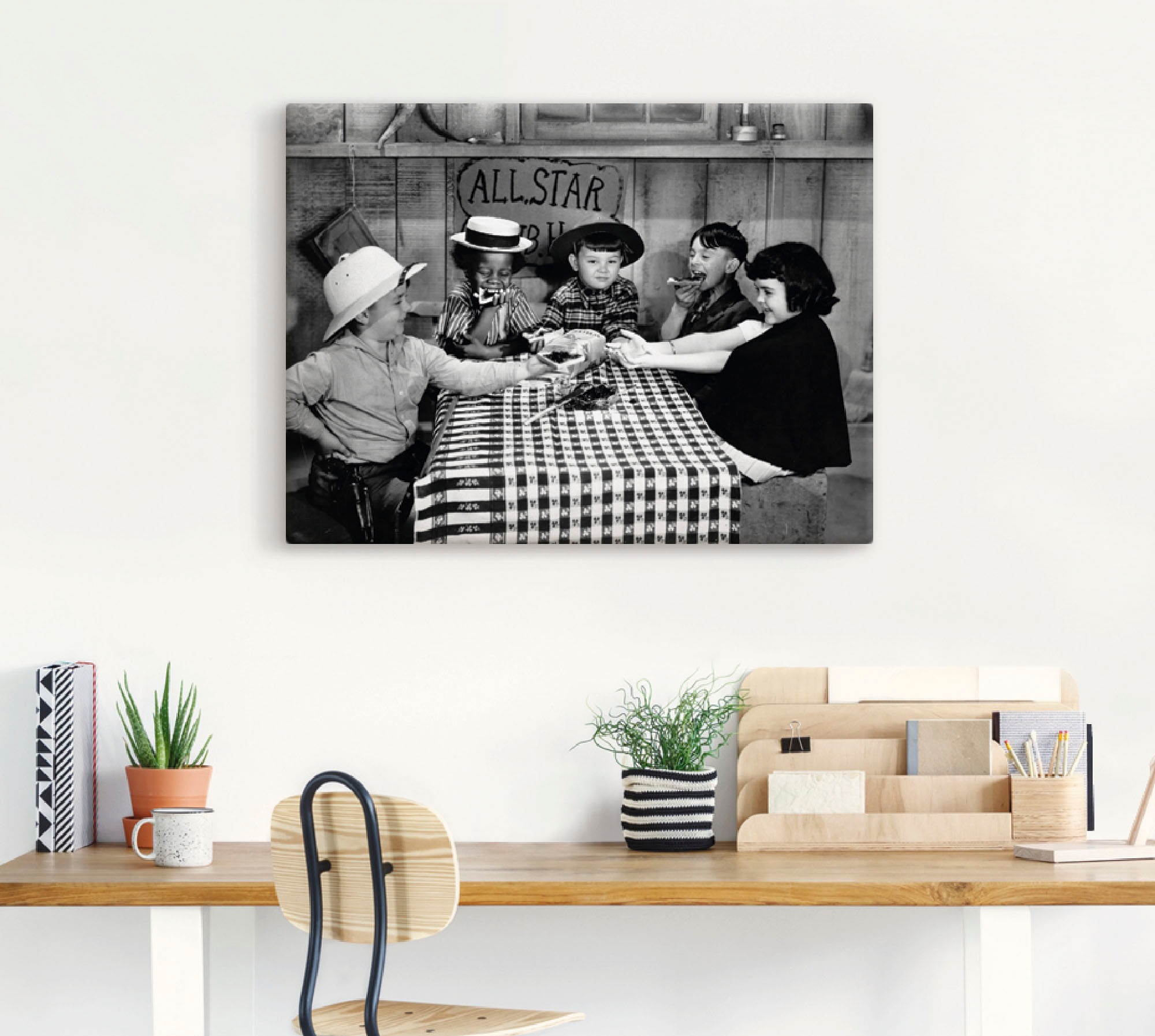 Thumbnail - Artland Wandbild "Die kleinen Strolche, 1935er" Film 1 Stk. tlg. als Leinwandbild, Poster in verschied. Größen