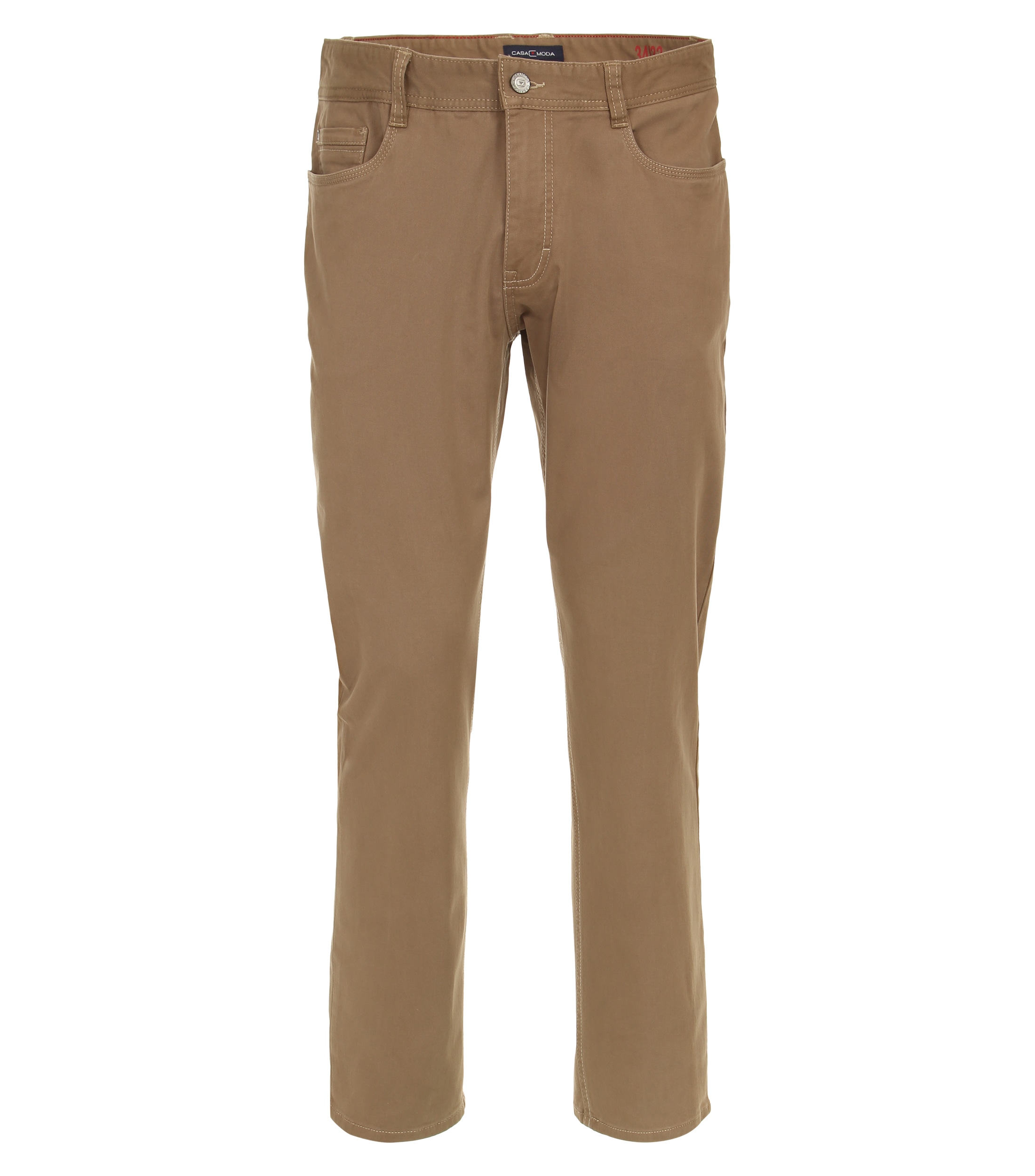 Chinohose CASAMODA "CASAMODA Chinohose uni", Herren, Gr. 34/30, Länge 30, beige, 98% Baumwolle, 2% Elasthan, Hosen Chinohose