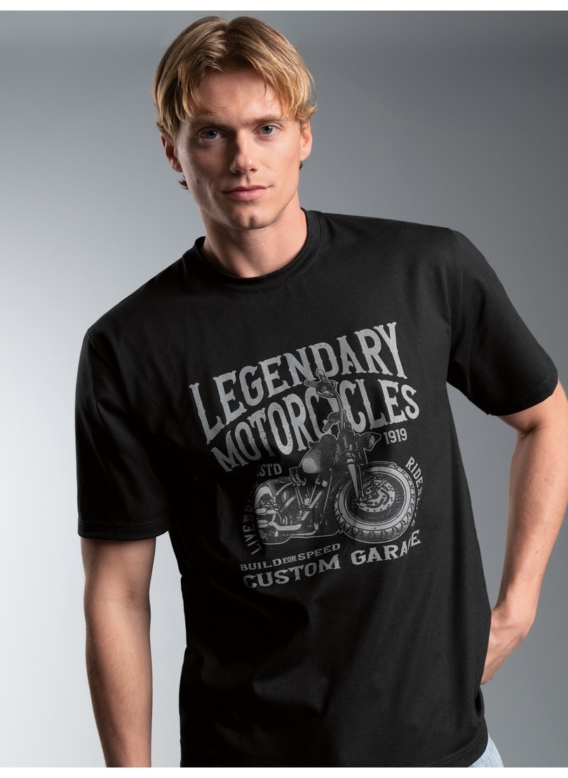 Trigema T-Shirt »TRIGEMA T-Shirt mit Motorrad Print Legendary« 1