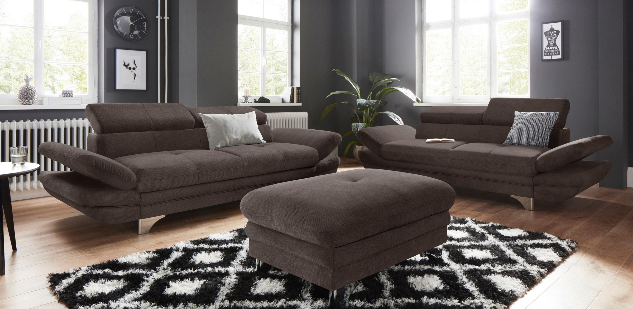 COTTA 2-Sitzer "Enterprise", Big-Sofa, mit Armteilverstellung & Kopfteilver günstig online kaufen