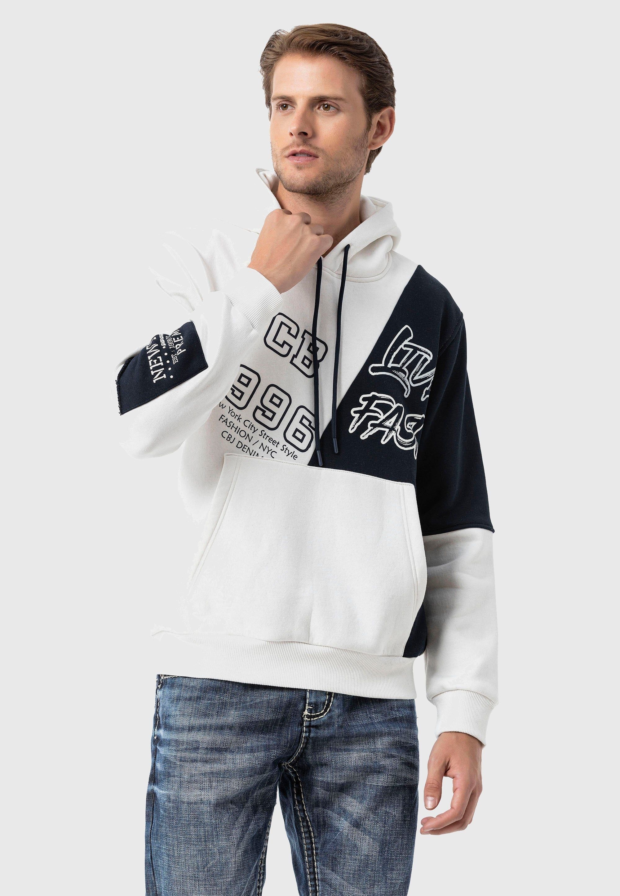 Cipo & Baxx Kapuzenpullover »Sweatshirts«, im Kontrastdesign